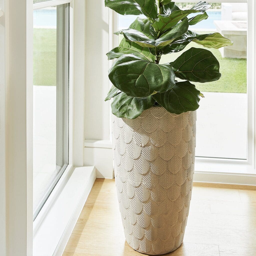 Cyan Design 11474 Nereus Small Grey Planter - Modern Indoor/Outdoor Flower Pot for Home Decor, Office, Garden & Patio