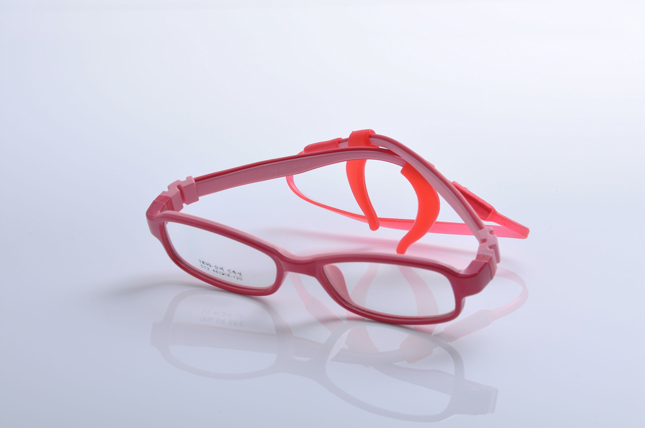 Flexible Kids Eyeglasses Frames - TR90 & Silicone Bendable No Screw Design with String & Case - Safe Durable Children's Optical Glasses for School, Sports & Daily Wear