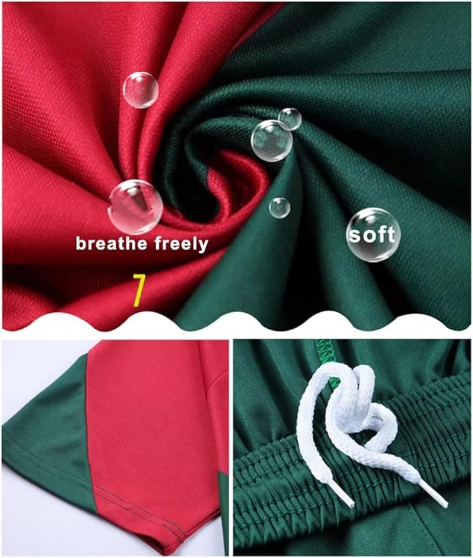 Men's & Youth Football Soccer Jersey Set - Breathable Sports Fan T-Shirt & Socks Gift Kit for Boys Kids - Perfect for Game Day, Training & Outdoor Activities
