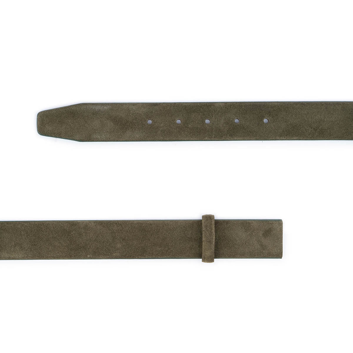 Montblanc Women's Olive Green Suede Belt Replacement Strap - Genuine Leather Adjustable Waistband for Office, Casual & Formal Outfits