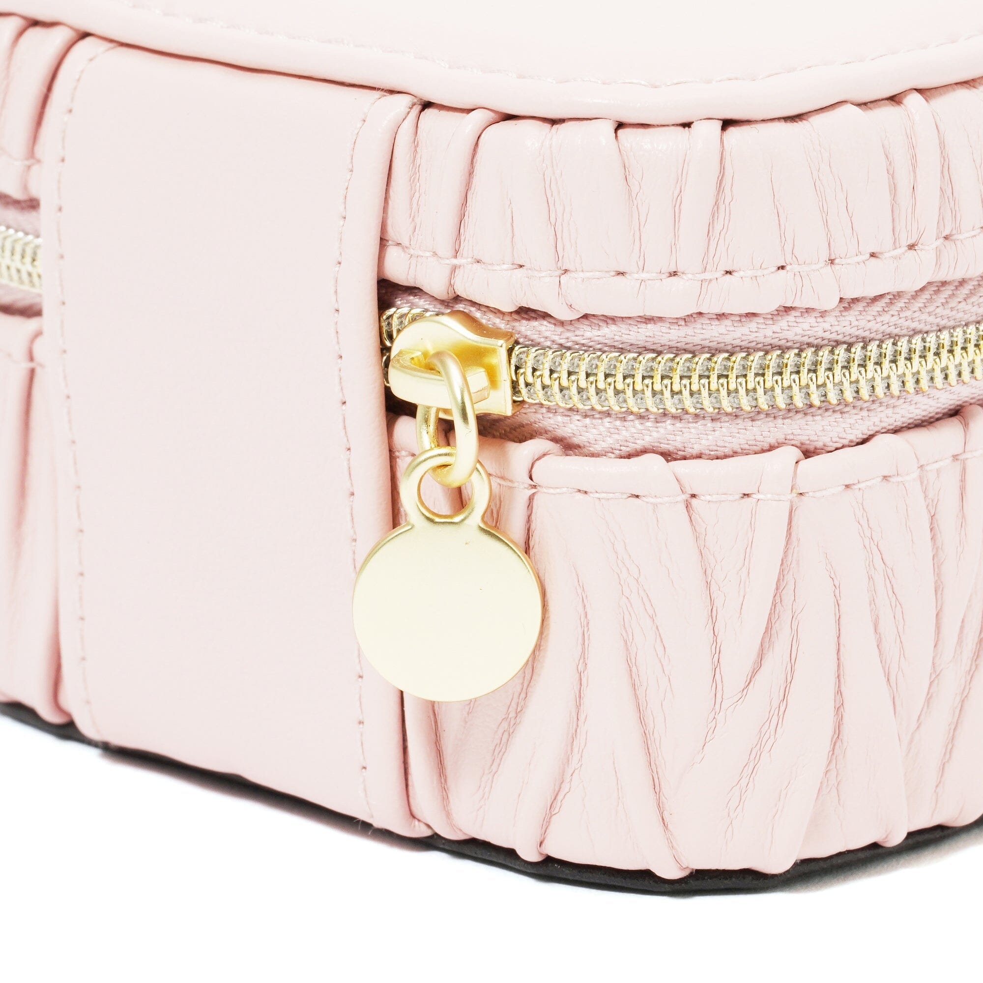 Elegant Pink Embossed Travel Jewelry Box - Compact Organizer for Necklaces, Rings & Earrings - Perfect for Vacation, Bridal Shower & Gift Giving