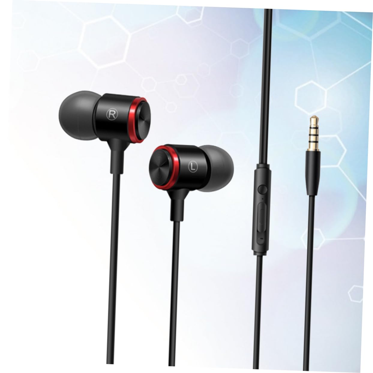 Mikikit 3-Piece High Fidelity Metal In-Ear Wired Earphones with Enhanced Bass - Noise Isolating Earbuds for Computer, Smartphone, Gaming & Music Listening