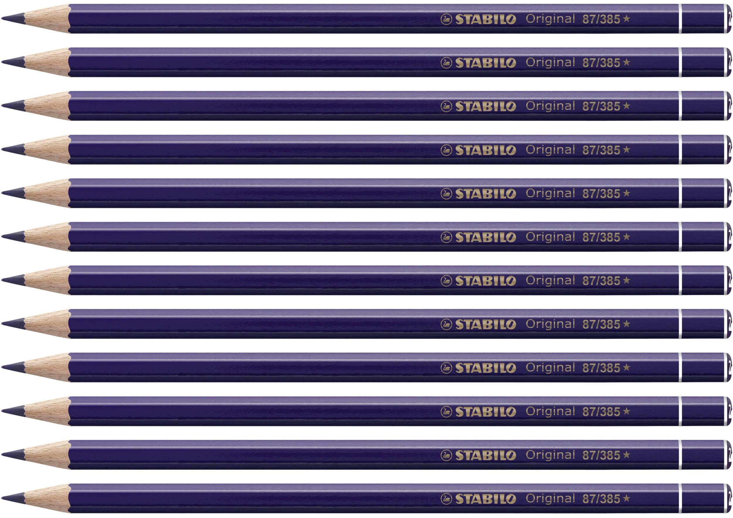 STABILO Premium Colored Pencils Set of 12 - Vibrant Violet Deep Shades for Artists & Adult Coloring - Perfect for Sketching, Drawing & Relaxation Therapy