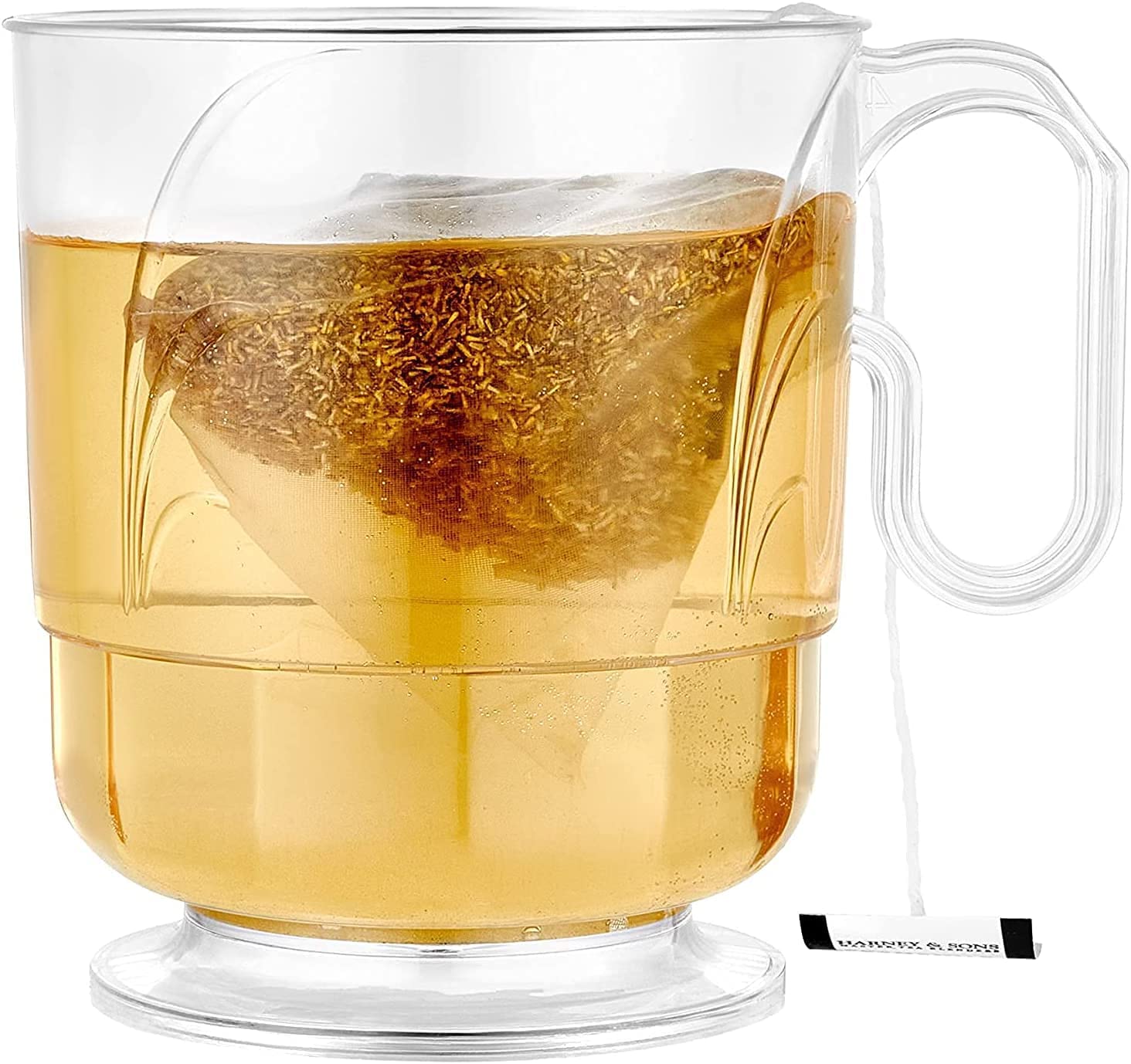 Lillian Settings 8 oz Elegant Clear Coffee Mugs - 40-Piece Set (2 Packs Included) - Perfect for Home, Office, Restaurants & Cafes