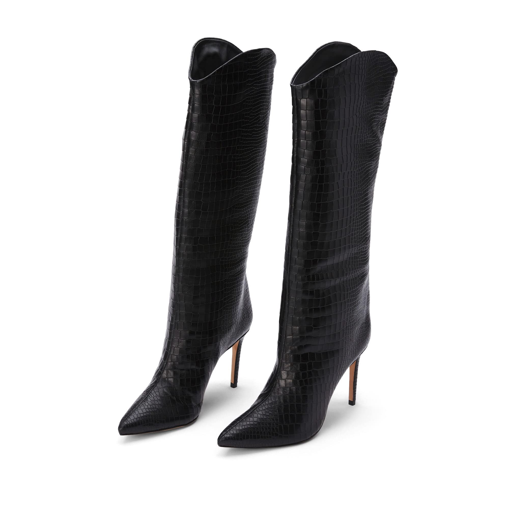 SCHUTZ Women's Maryana Leather Dress Boots - Stylish Knee High Boots for Fall & Winter, Office & Casual Outfits