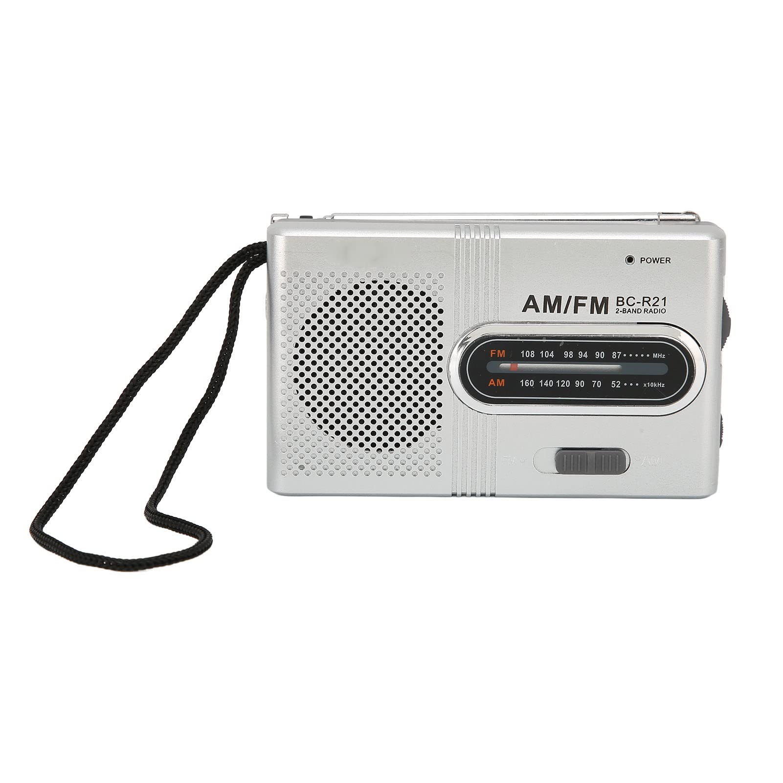 Portable AM FM Radio with Long Range Reception, Built-in Speaker & Headphone Jack - Best for Outdoor, Emergency, Camping, Travel and Home Use