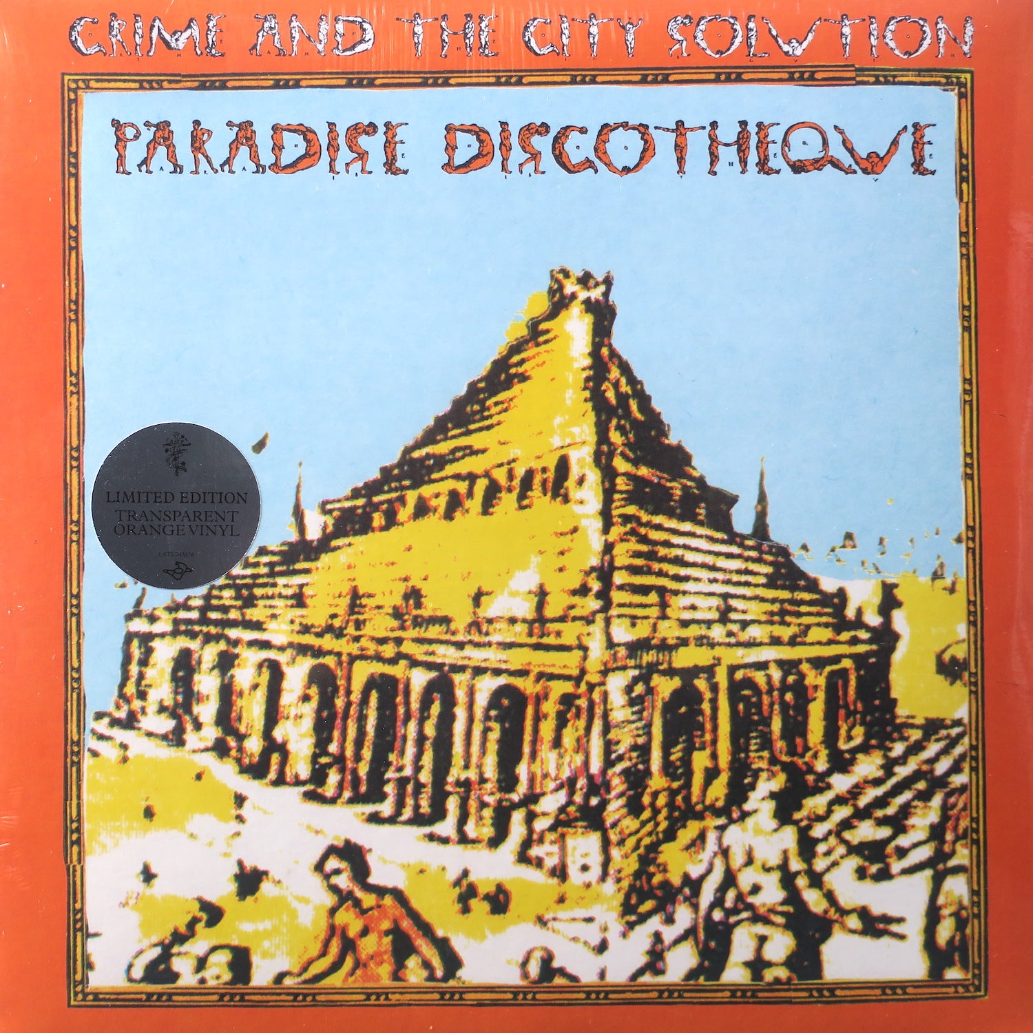 CRIME & THE CITY SOLUTION 'Paradise Discotheque' ORANGE Vinyl LP (1990 Australian Alternative Rock) - Limited Edition Collectible Record for Music Enthusiasts & Vinyl Collectors