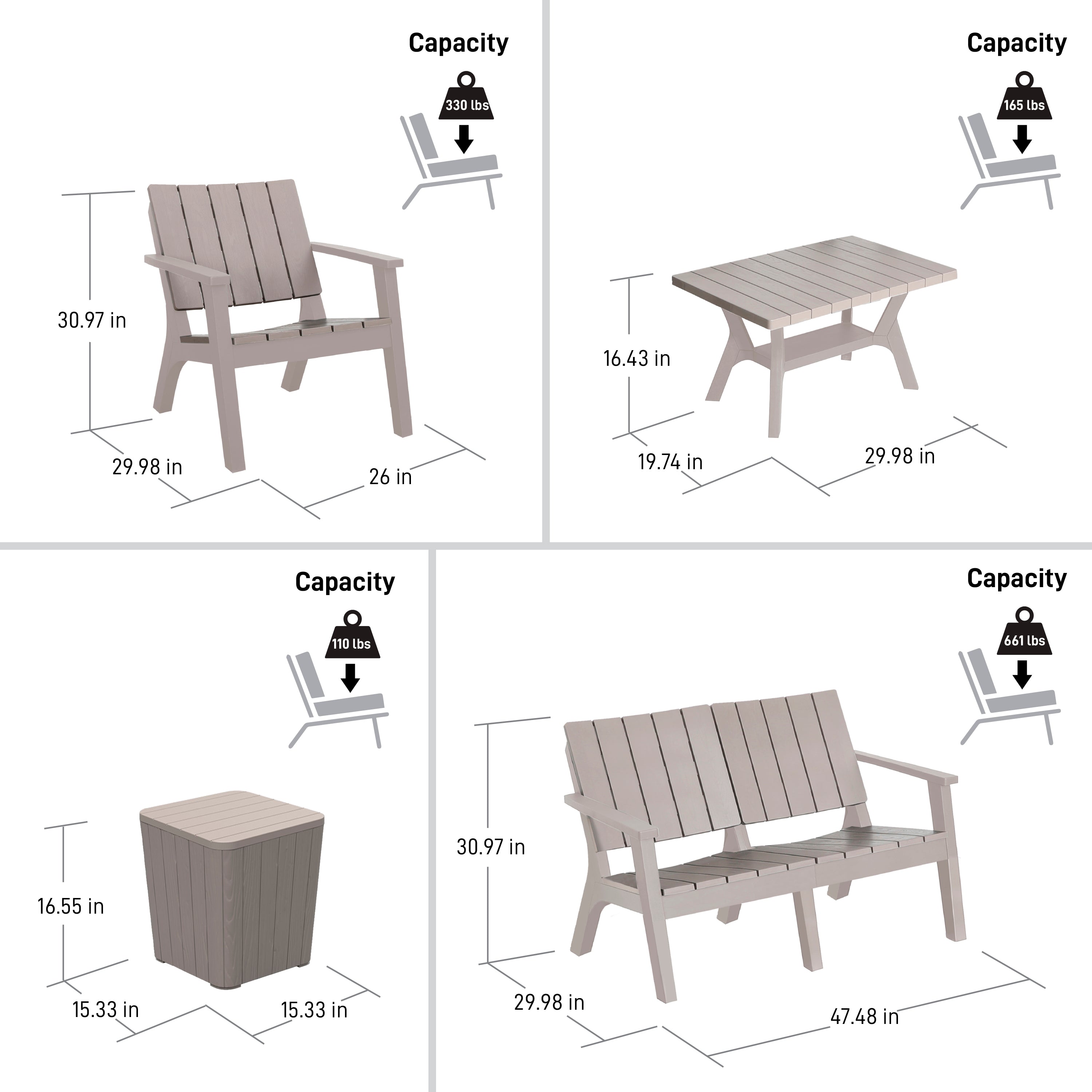 Enzo 7-Piece Patio Sofa Set, Outdoor Furniture for Garden, Deck, Poolside & Backyard Relaxation