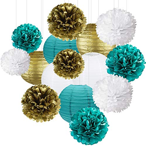 Teal/White/Gold
