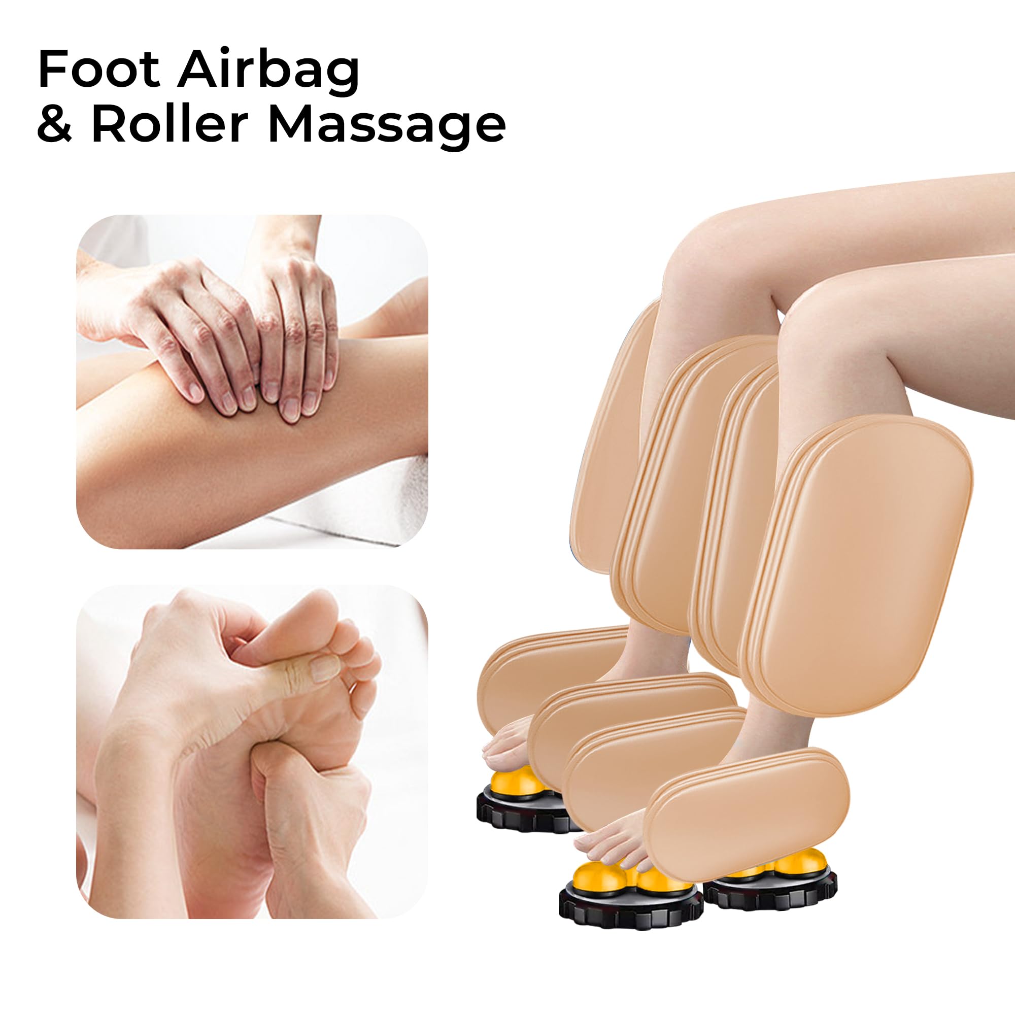 2025 Full Body Massage Chair with Zero Gravity Recline - Heated Shiatsu Massager with Auto Programs, Bluetooth Speaker & Foot Rollers - Perfect for Home, Office or Spa Relaxation (Brown)