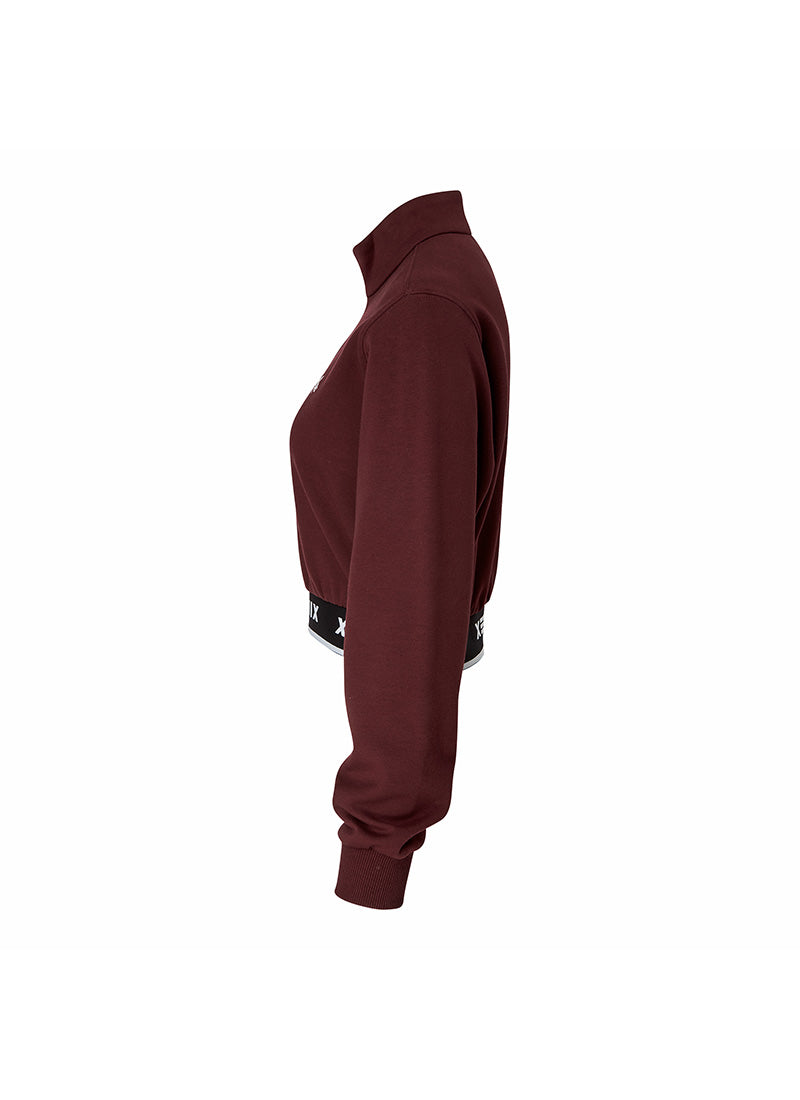 Logo Point Warm Crop Sweatshirt for Women - Trendy Pullover Hoodie for Casual Wear, Gym & Street Fashion