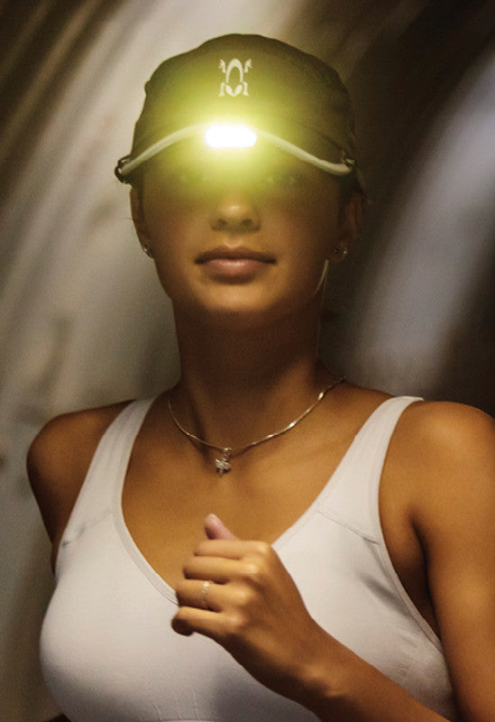 Amphipod Swift Clip Luminator Cap Headlamp - Hands-Free LED Headlight for Running, Hiking & Camping - Adjustable Headband & Clip-On Design