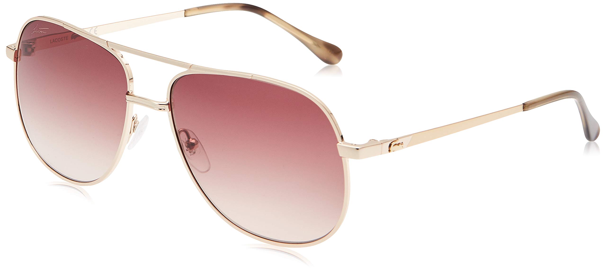 Lacoste L222s Aviator Sunglasses for Men - Polarized UV Protection Pilot Shades - Perfect for Driving, Travel & Outdoor Activities