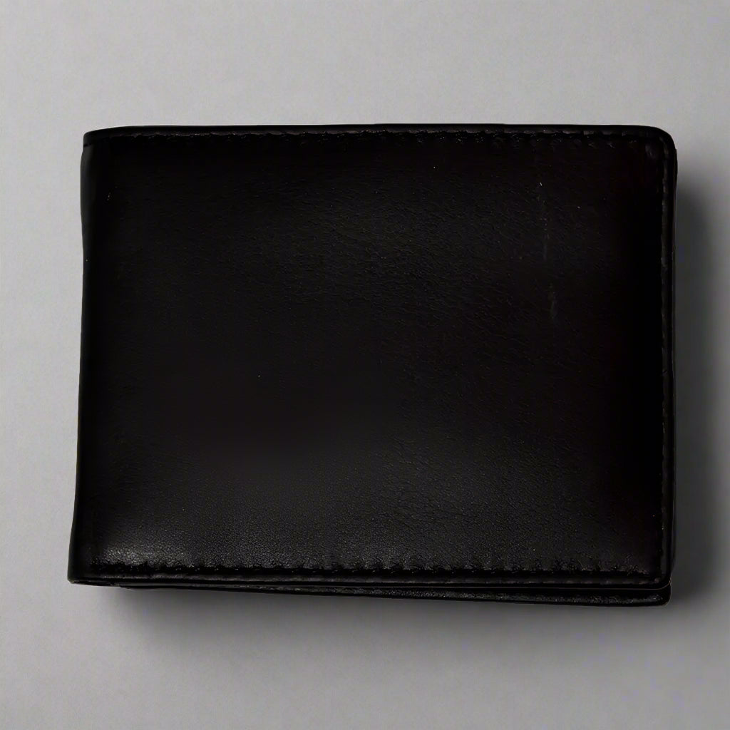 JBG International Men's RFID Blocking Leather Wallet - Slim Bifold Design with Center Wing for Credit Cards & Cash - Perfect for Everyday Use, Travel & Business