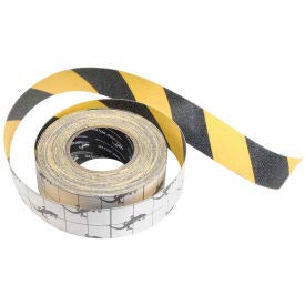 Anti-Slip Traction Yellow/Black Hazard Striped Tape Roll - 4