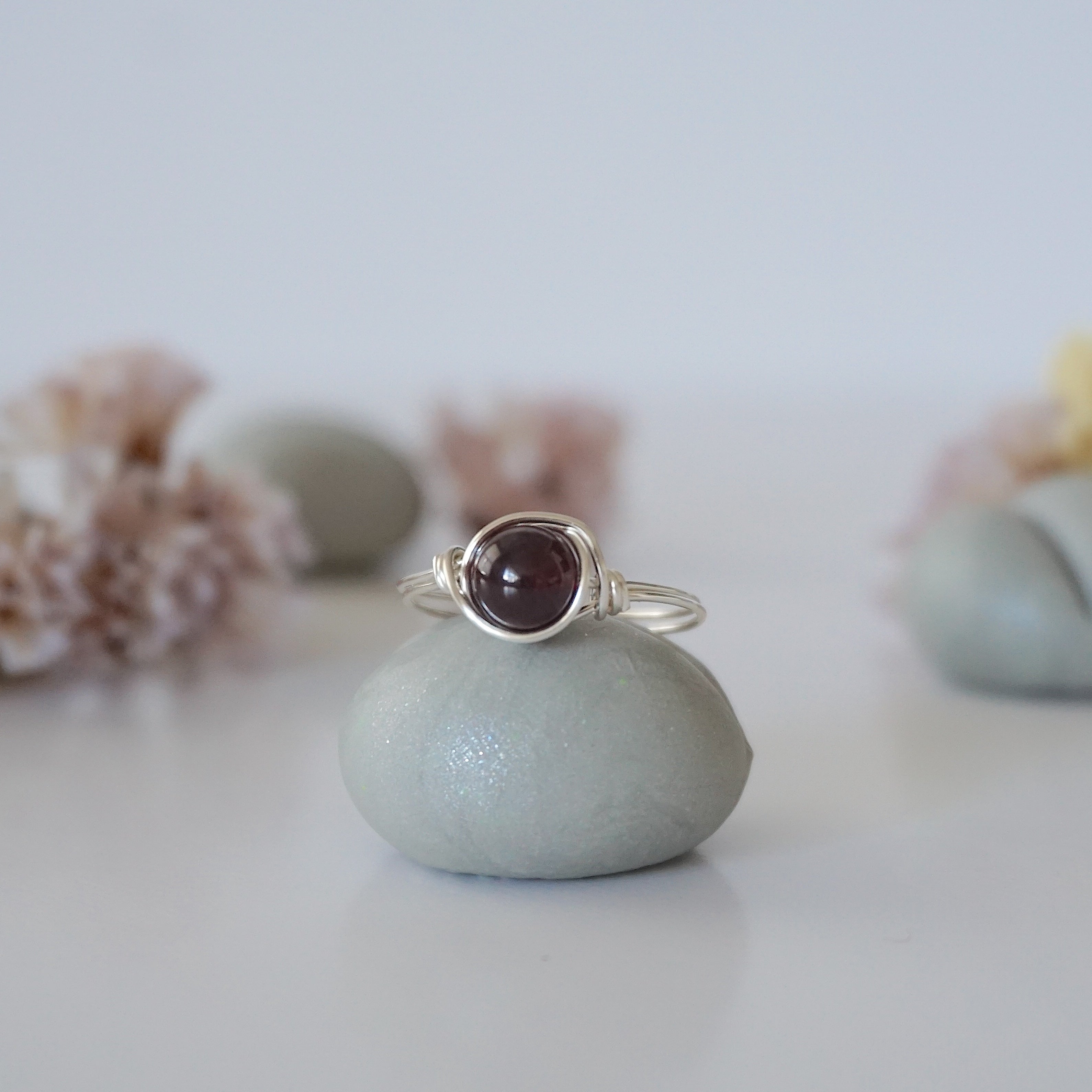 Gorgeous Garnet Birthstone Ring for Women - January Birthstone Jewelry, Dainty Stackable Ring, Perfect Gift for Mom, Wife, Daughter | Ideal for Birthday, Anniversary, Valentine's Day