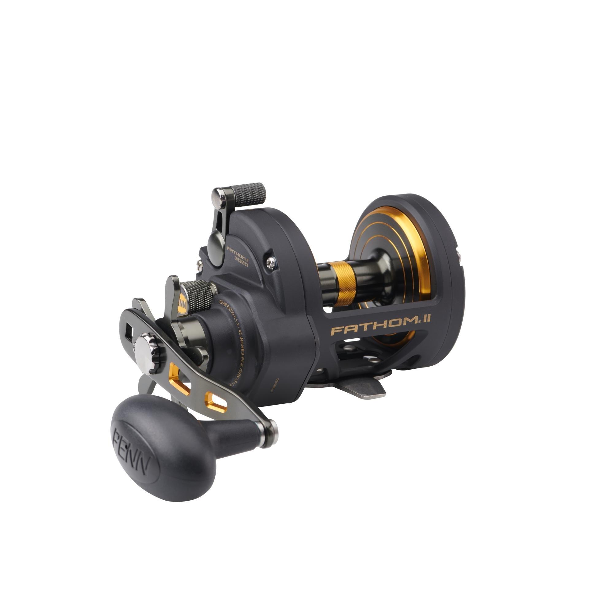 PENN Fathom™ II Star Drag Conventional Fishing Reel - Saltwater & Freshwater Fishing Gear for Offshore, Surf, and Boat Anglers