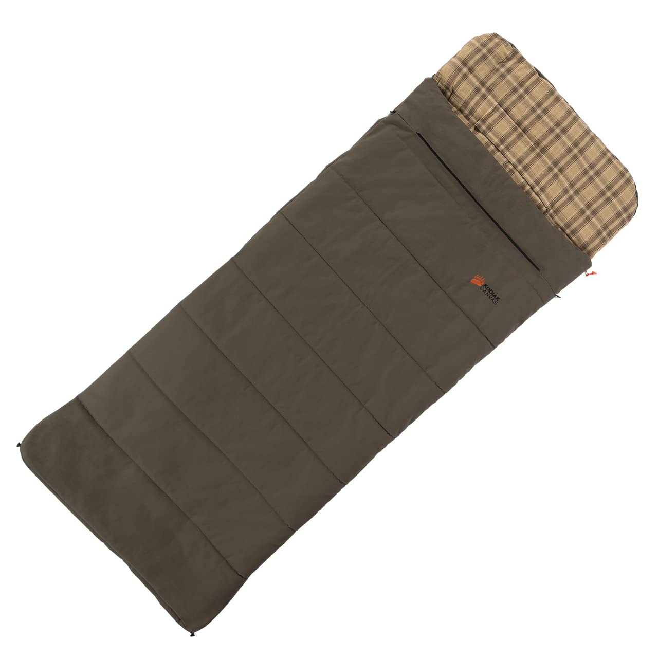 Kodiak Canvas Z Top Sleeping Bag -20°F Extreme Cold Weather XLT (Extra Large Tall) for Camping, Hiking & Outdoor Adventures