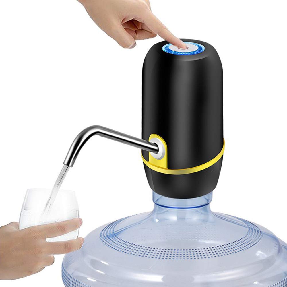 Electric Water Pump for Bottled Water - Automatic Household Mineral Water Dispenser with Pressure for Pure Water Buckets (Black) - Ideal for Home, Office, and Outdoor Use