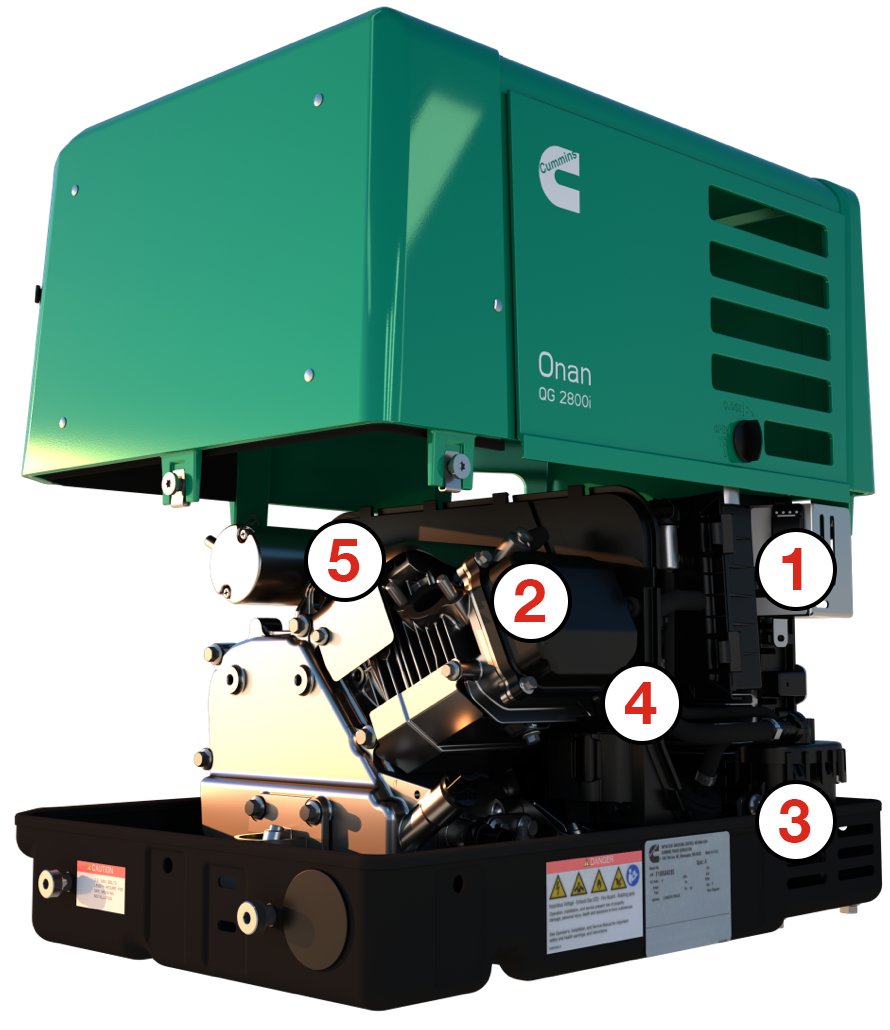 Cummins Onan QG 2800i Portable Inverter Generator - Quiet, Reliable Power for Camping, RV & Emergency Backup