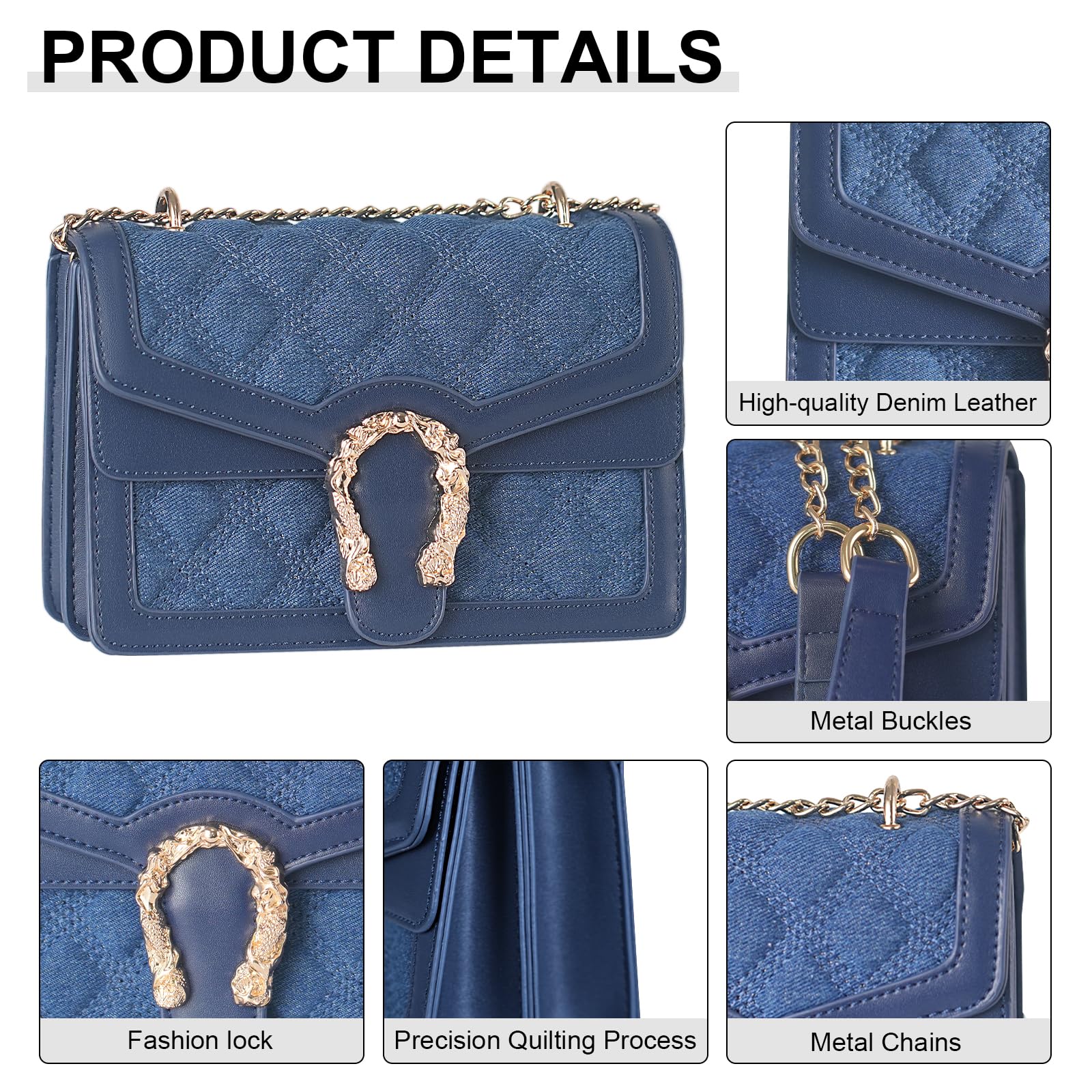 Aiqudou Women's Crossbody Bag & Satchel Purse - Luxury PU Leather Handbag with Snake Print & Chain Strap | Perfect for Work, Travel, and Evening Out