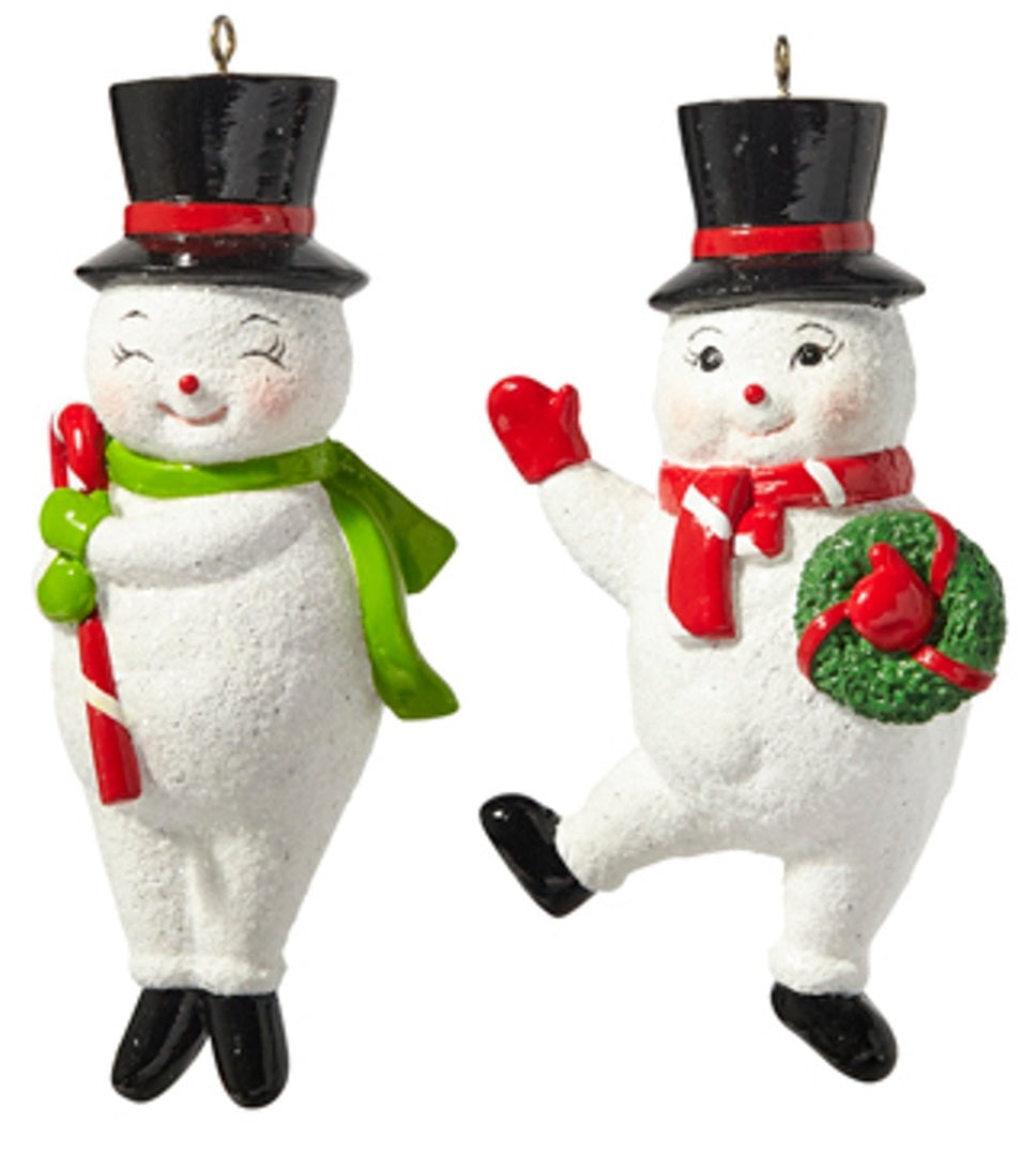 5.5 Inch Sparkling Snowman Christmas Tree Ornament - Festive Holiday Decor for Xmas Tree, Home, Office & Gift Giving