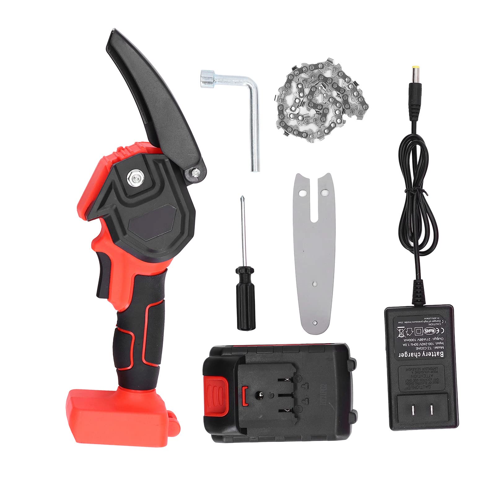 Portable Mini Chainsaw - Rechargeable Cordless Electric Chainsaw with 4in Blade, 21V 2000mAh Battery for Wood Cutting, Pruning & Tree Trimming - Perfect for DIY Projects, Gardening, Camping & Home Use