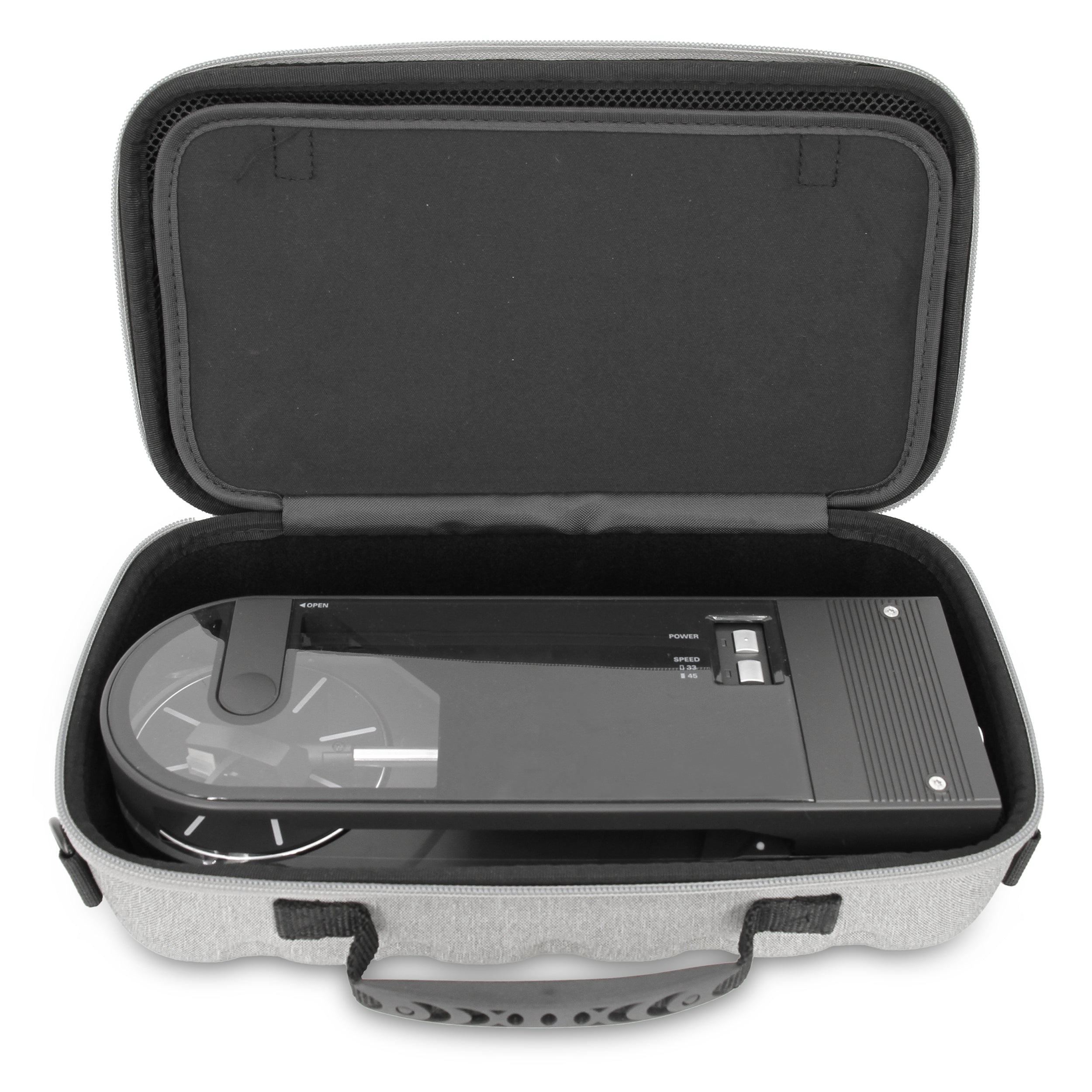 Audio Technica Sound Burger Protective Travel Case for AT-SB727 Portable Turntable - Durable Black or Gray Cover - Perfect for DJs, Travel & Vinyl Record Storage