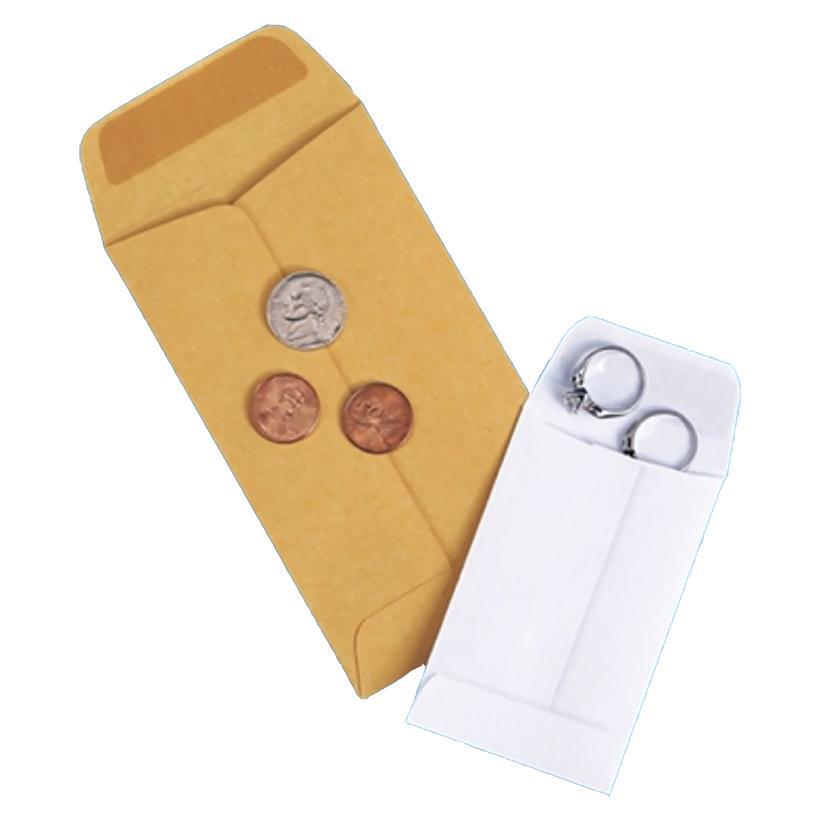 Coin Envelopes Set of 5 Different Sizes - Small Money & Cash Storage Bags for Collectors, Banks, Retail Stores and Home Use