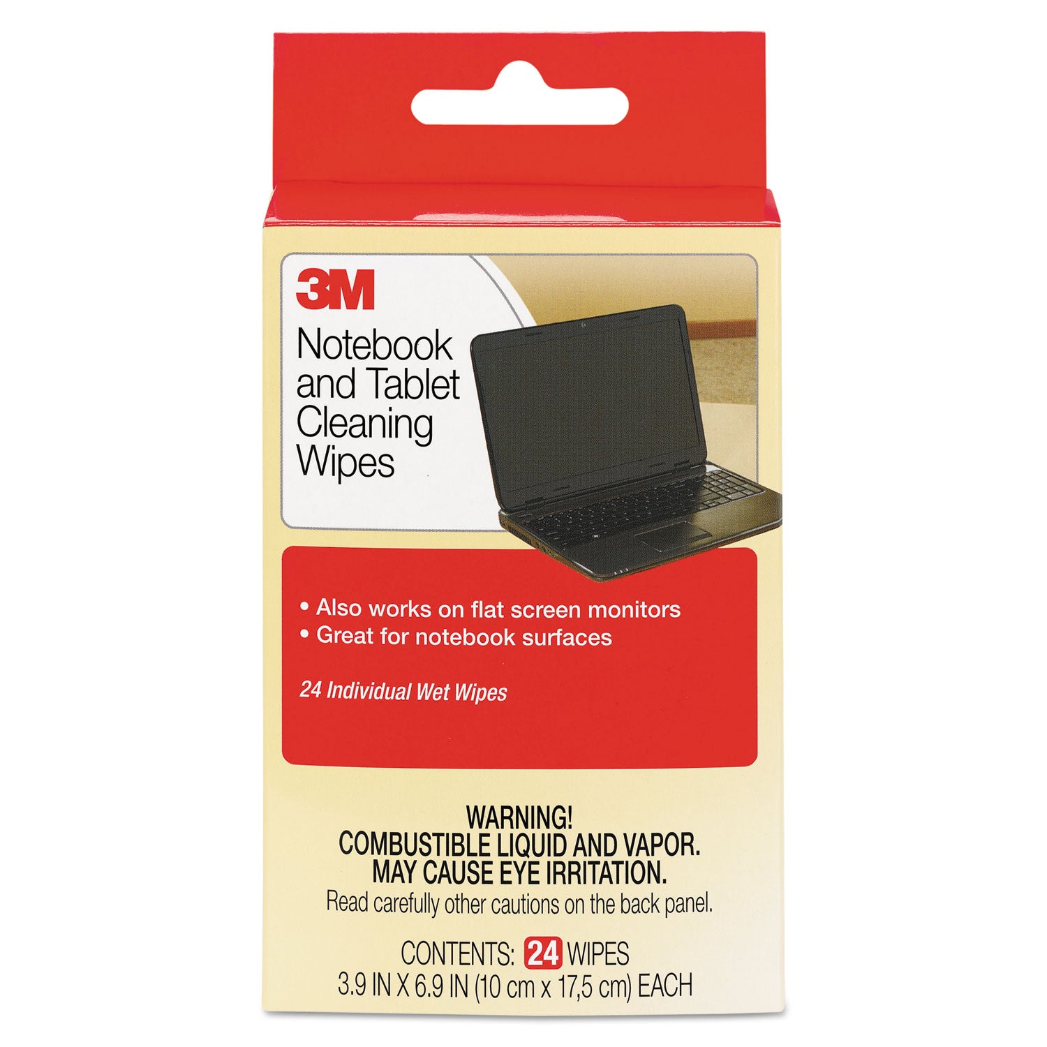 3M™ Screen Cleaning Wipes for Laptops & Monitors - Unscented, 1-Ply, 7