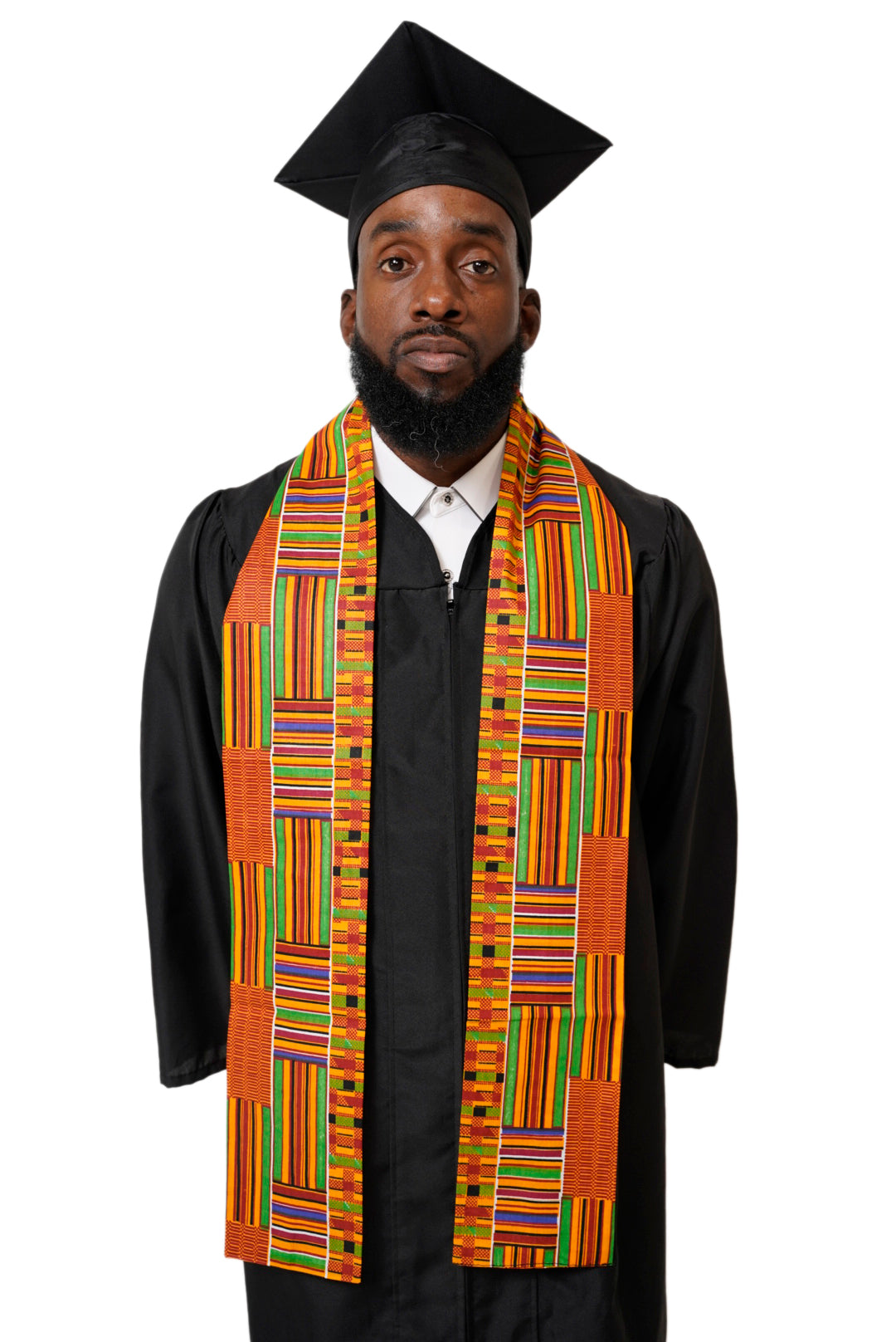 Authentic Kente African Print Graduation Stole/Sash DP0795S1 - Perfect for Graduation Ceremonies, Cultural Events & African Heritage Celebrations
