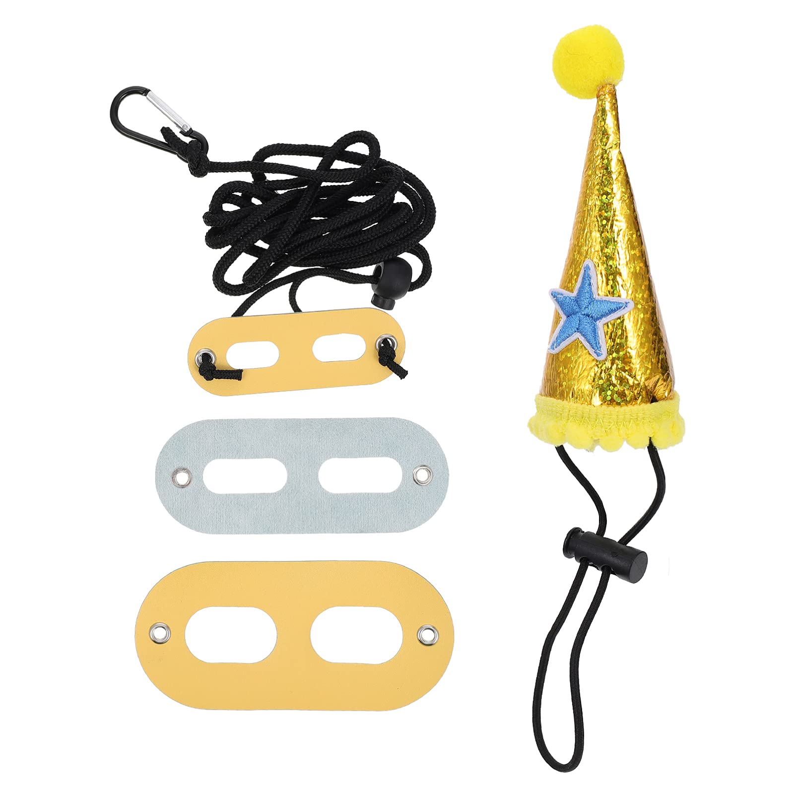 TEHAUX 1 Set Climbing Pet Hat & Rope Leash for Bearded Dragons - Halloween Costume Accessories, Reptile Supplies, Party Decorations - Perfect for Cosplay, Roleplay, and Santa Hat Outfits