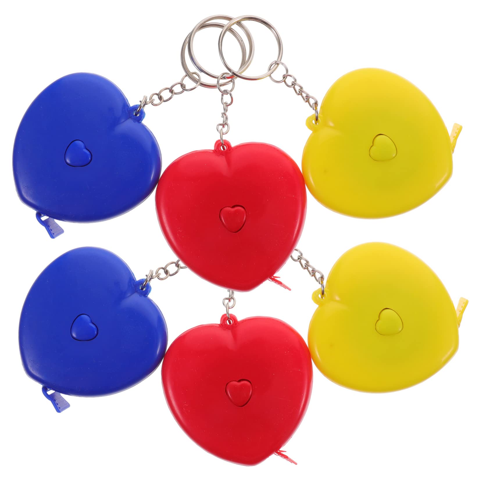 Amosfun 30-Piece Heart-Shaped Mini Tape Measure Keychain - Soft Body Measuring Tape for Sewing, Weight Loss & Fitness Tracking - Perfect for Office, Home & Travel Use