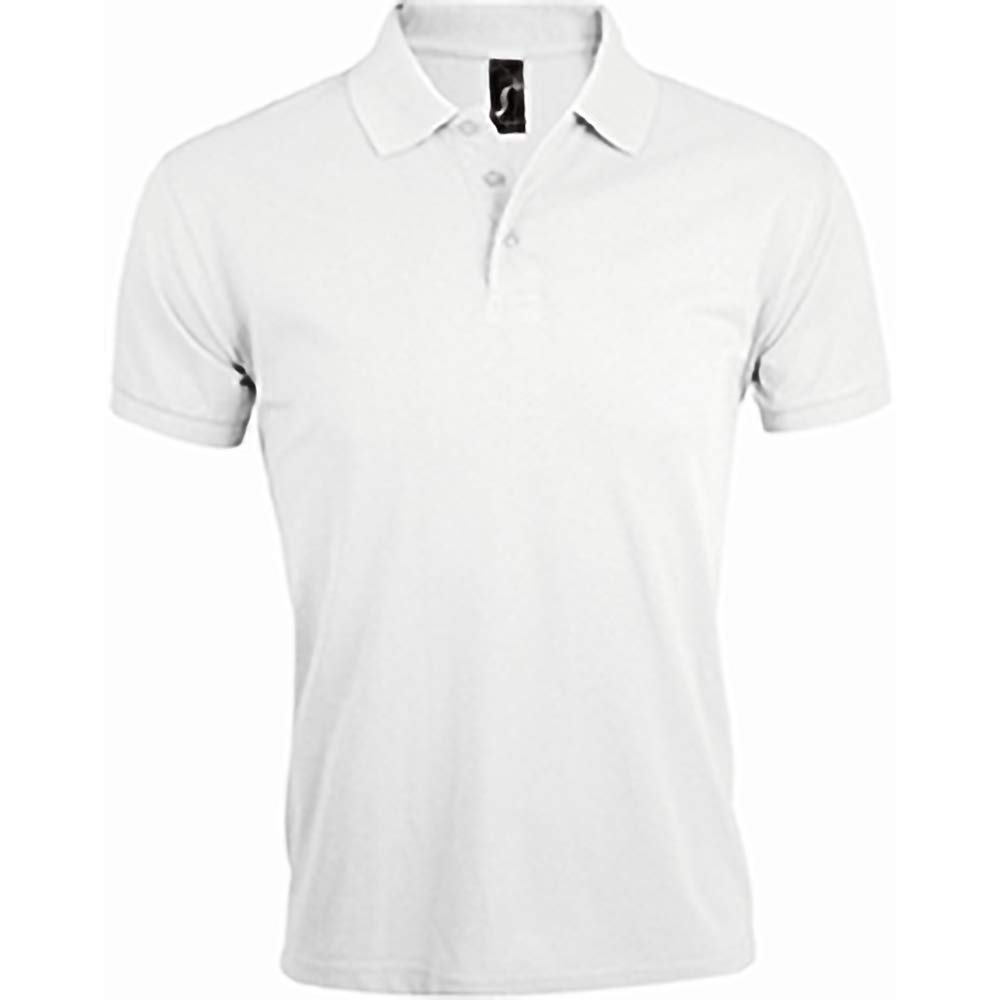 Men's Classic Short Sleeve Polo Shirt - Breathable Pique Cotton, Comfort Fit (S, White) - Perfect for Golf, Business Casual & Summer Outings