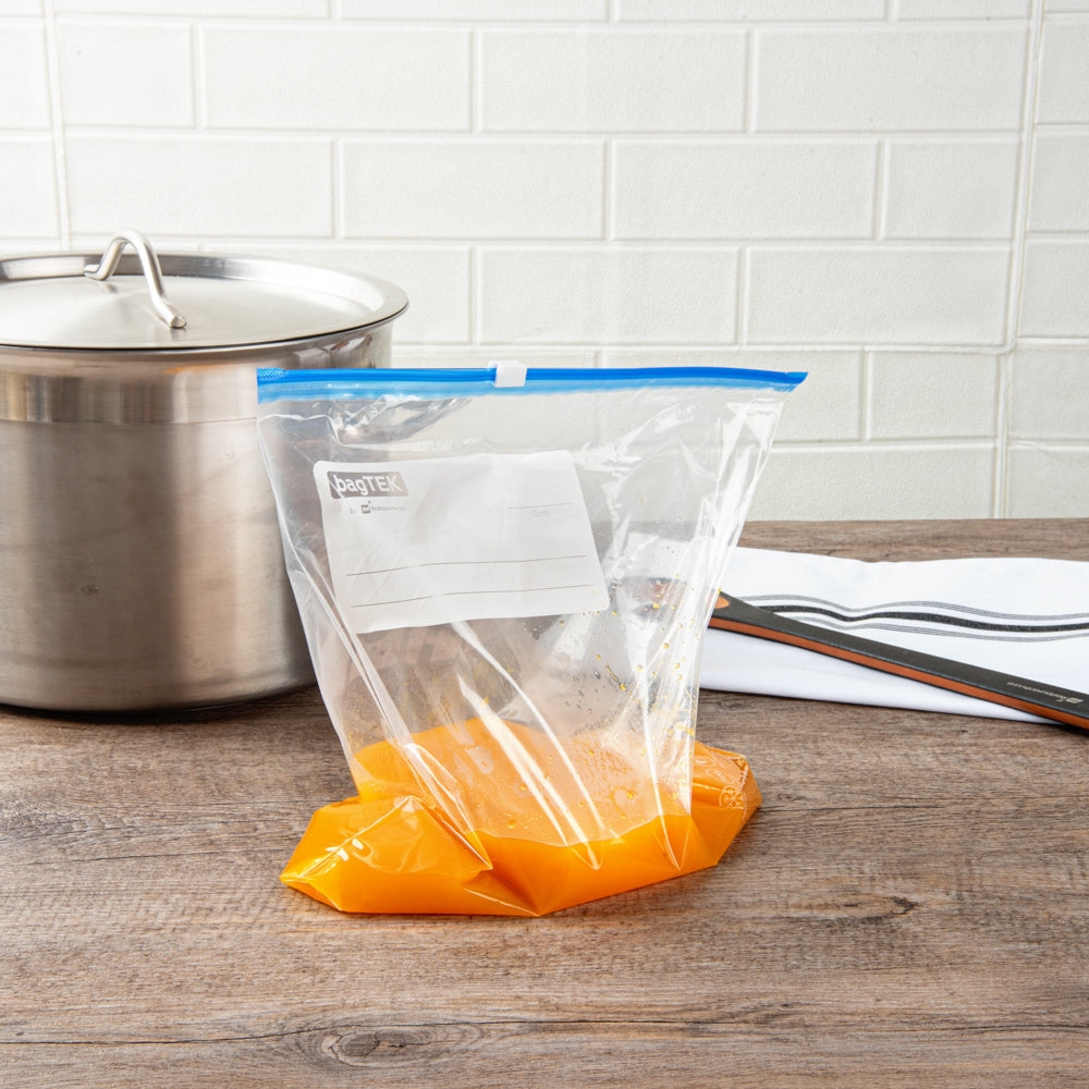 BPA-Free 1 Gallon Clear Plastic Freezer Bags with Slider Zipper & Expandable Bottom - 1000 Count Box (9.5