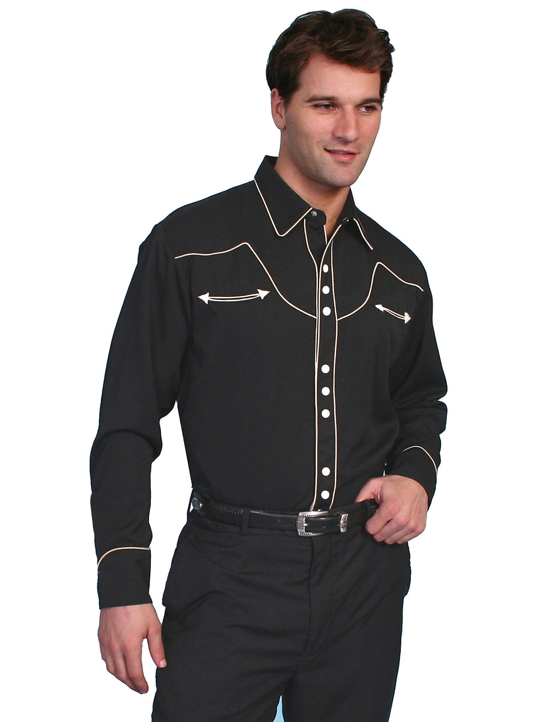 Vintage Western Shirt for Men - Classic Cowboy Style Plaid Button-Up Shirt | Perfect for Rodeo, Country Music Festivals & Casual Western Wear