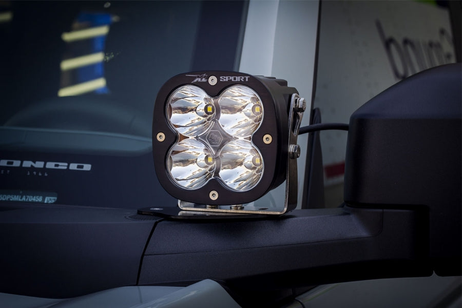2021+ Ford Bronco Baja Designs Squadron Pro Series A Pillar Light Kit - Off-Road LED Driving Lights for Adventure & Night Driving