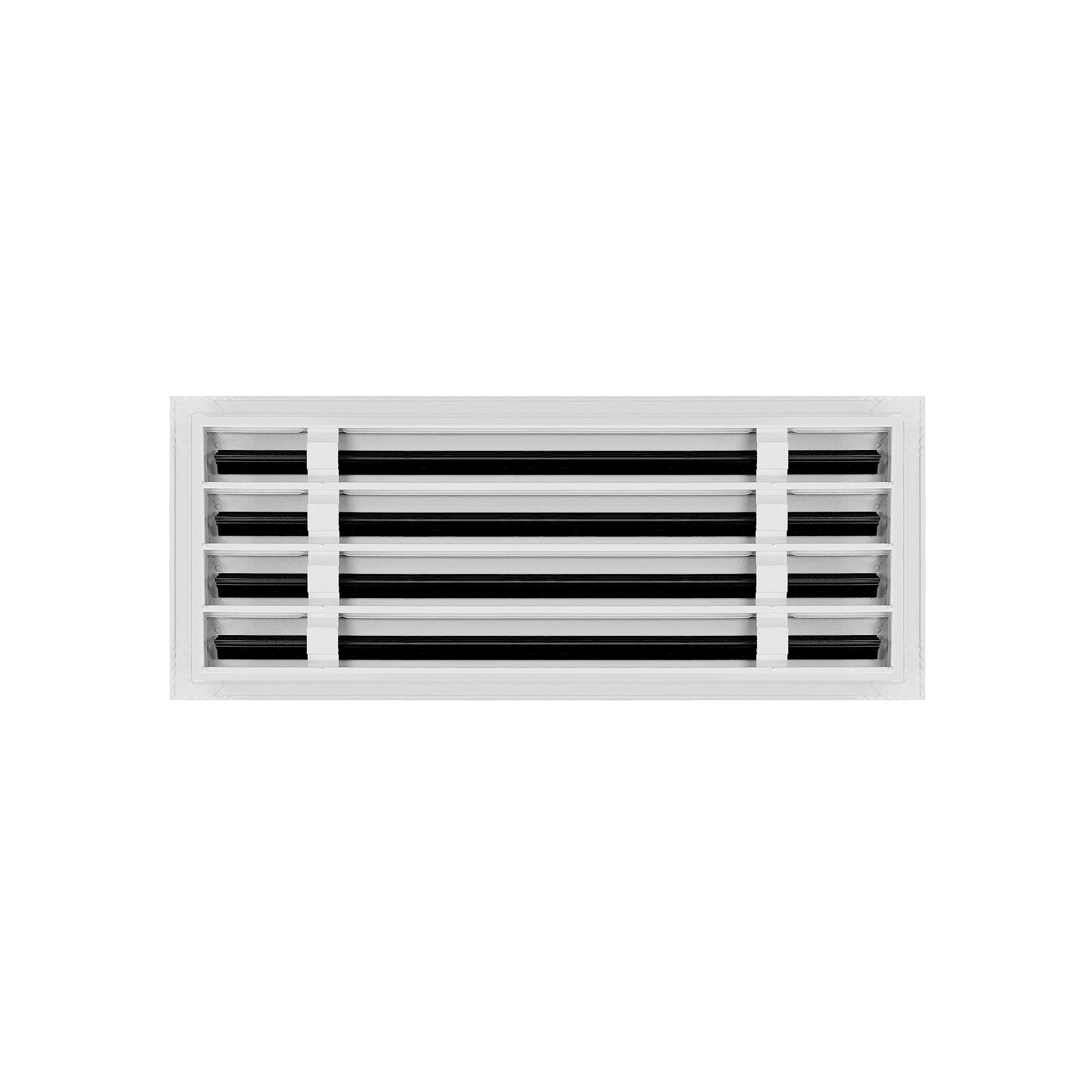 20x8 Inch Modern AC Vent Cover - Decorative White Air Vent Grille - Standard Linear Slot Diffuser for HVAC Systems - Ceiling, Wall & Floor Register - Perfect for Home, Office & Commercial Spaces - Texas Buildmart
