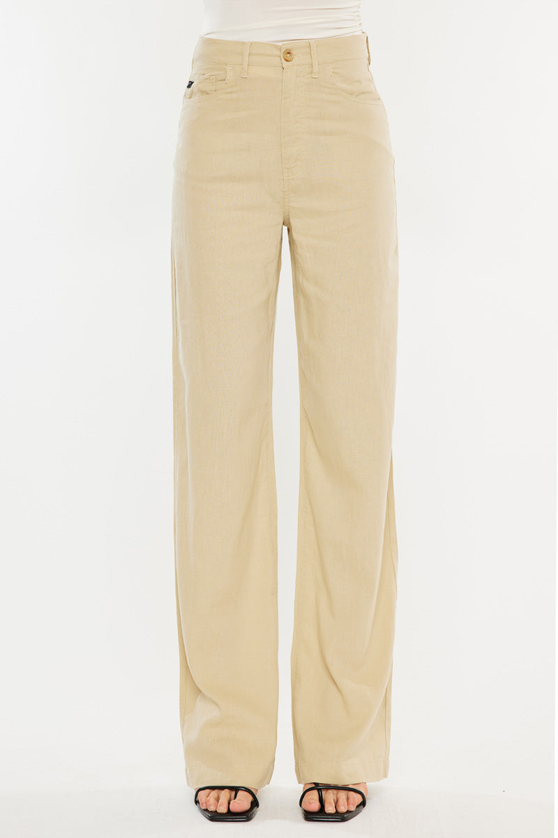 Annabelle High Rise Straight Leg Pants for Women - Comfortable Stretch Work Pants for Office & Business Casual Wear