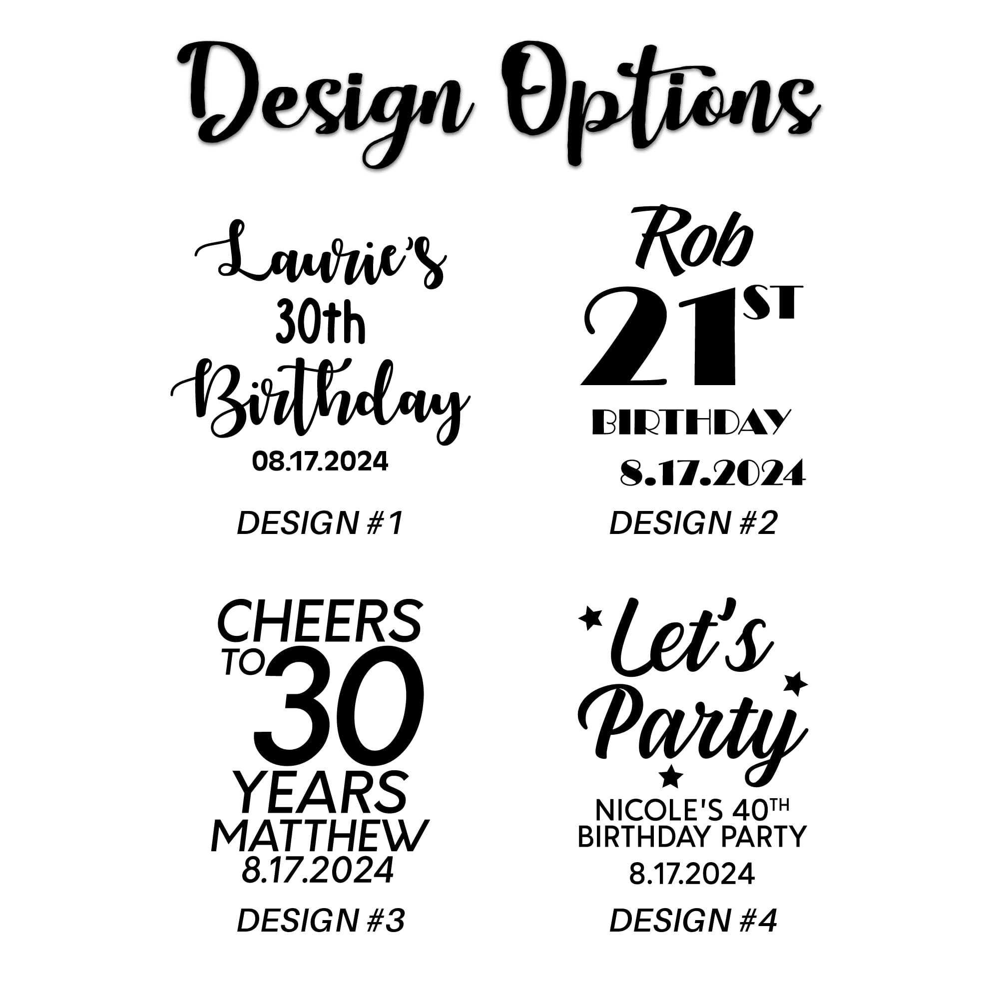 Personalized Birthday Shot Glasses - Fun 21st Birthday Party Favors & Unique Gifts for Adults - Perfect for Celebrations, Bachelorette Parties & Bar Mitzvahs