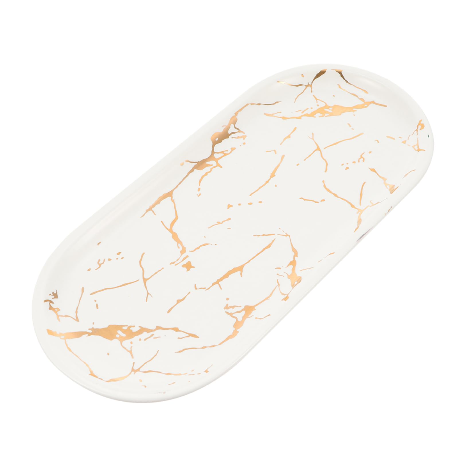 1pc White Marble Ceramic Plate - Elegant Jewelry Tray & Sushi Dish for Home Decor, Dining, and Gift Giving | Perfect for Jewelry Display, Sushi Serving, and Party Appetizers