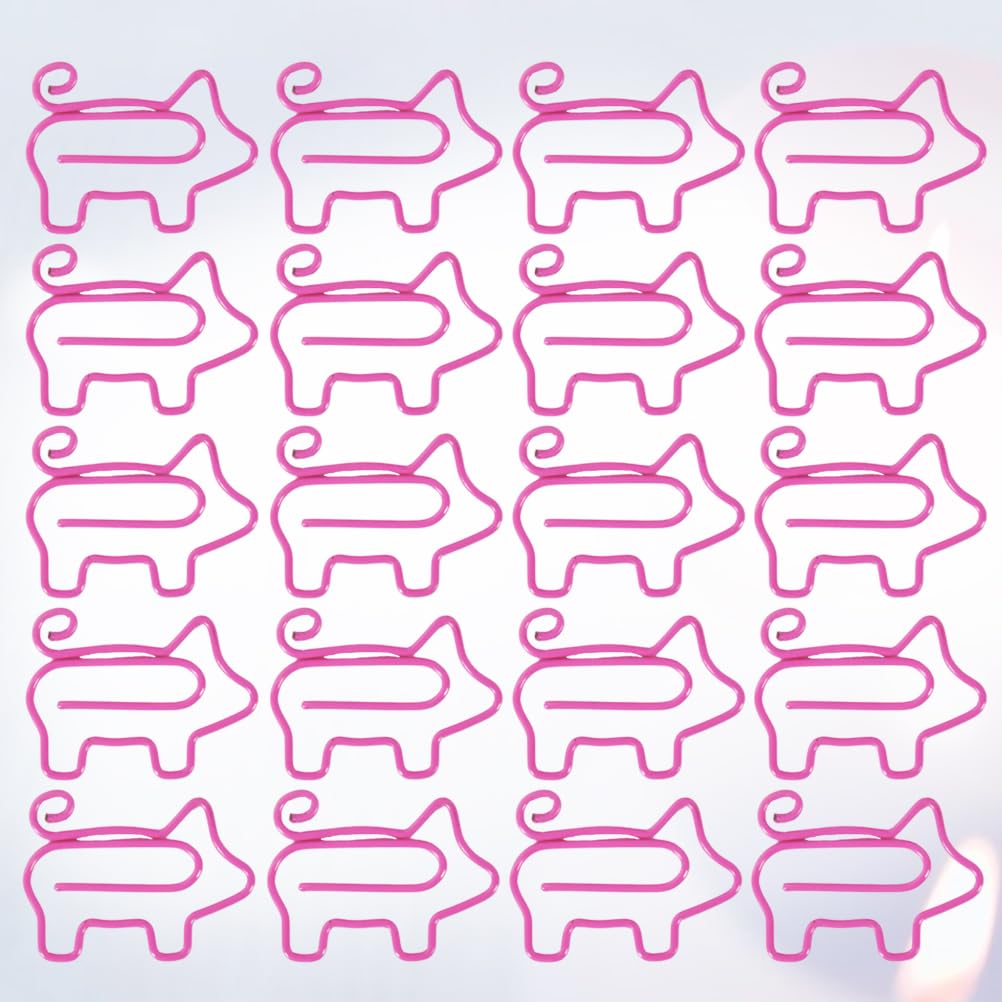 NUOBESTY 30pcs Pink Cartoon Magnetic Bookmarks - Cute Metal Paper Clips for Books, Folders & Photo Albums - Jumbo Office Desk Decor & Organizer - Perfect for Reading, Scrapbooking & Gift Giving