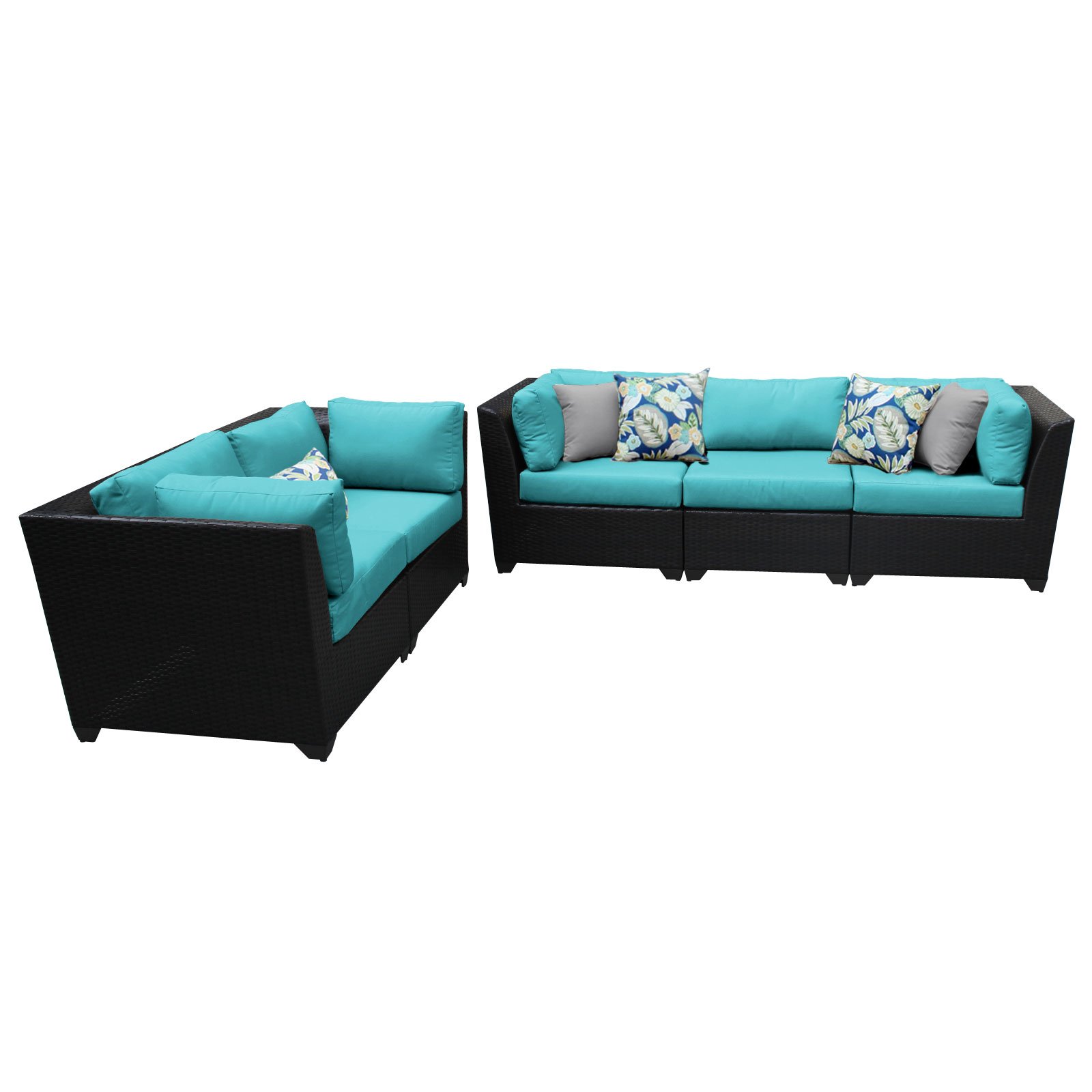 TK Classics Barbados Seating Furniture - Modern Outdoor Lounge Chair with Cushion, Aruba Style Patio Sofa for Poolside, Beach, Garden & Backyard Relaxation