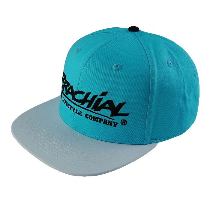 Brachial Snapback Cap - Light Blue & White Adjustable Hat for Men & Women - Perfect for Casual Wear, Sports, and Outdoor Activities