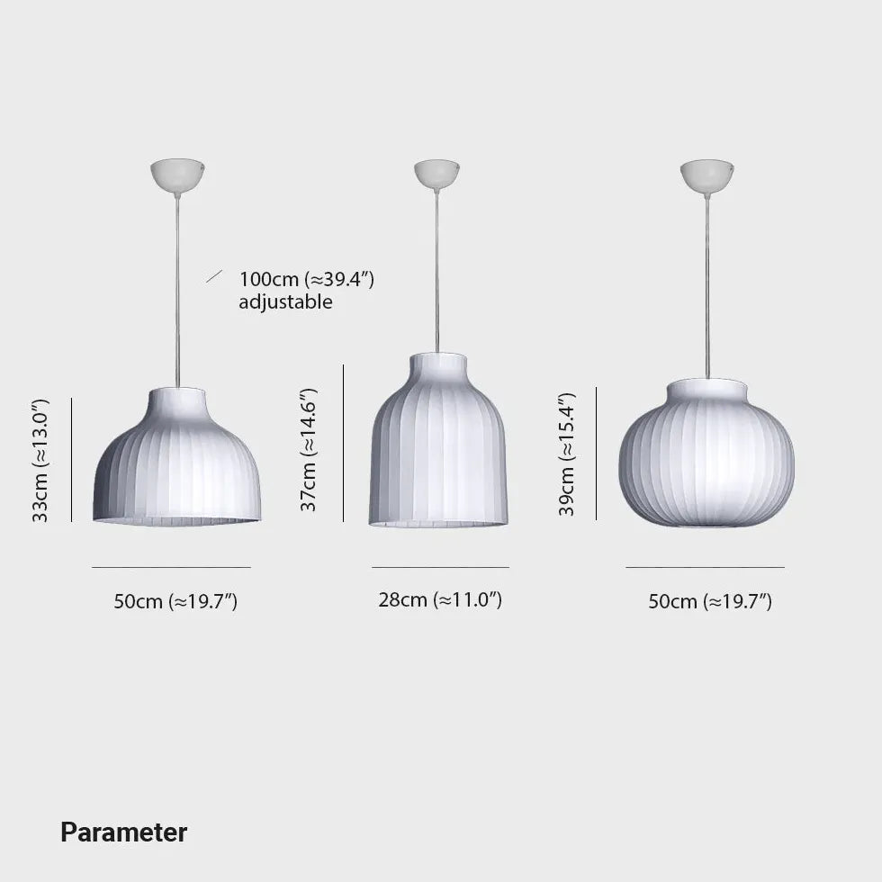 Elegant White Translucent Pendant Light with Curved Pleats - Modern Glass Ceiling Lamp for Kitchen Island, Dining Room & Bedroom Lighting Decor