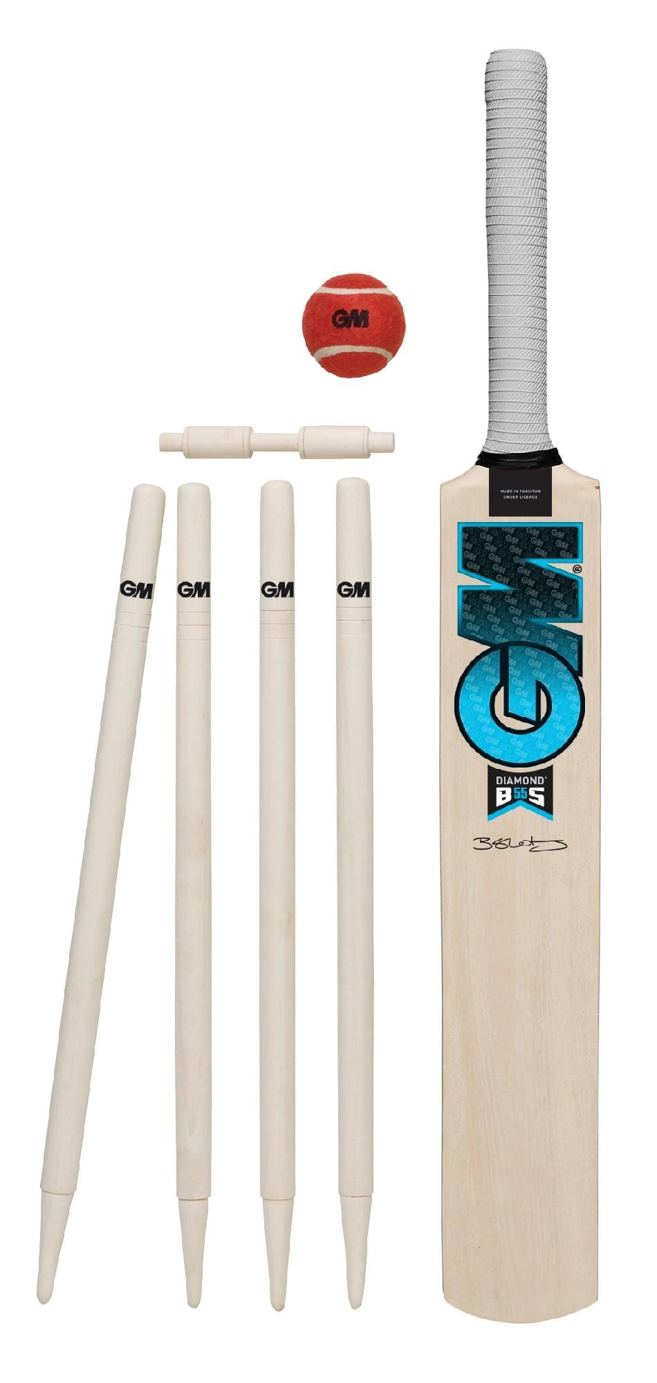 GM Cricket Set - Diamond 2022 5-Piece Professional Cricket Kit | Perfect for Outdoor Sports, Backyard Games & Cricket Training