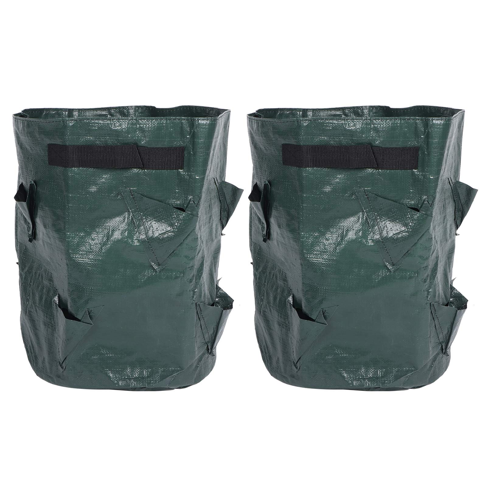 2PCS Strawberry Planter Pouch - Foldable Reusable Growing Bags with 8 Pockets for Garden, Vegetables, Herbs & Flowers | Perfect for Balcony, Patio & Indoor Gardening