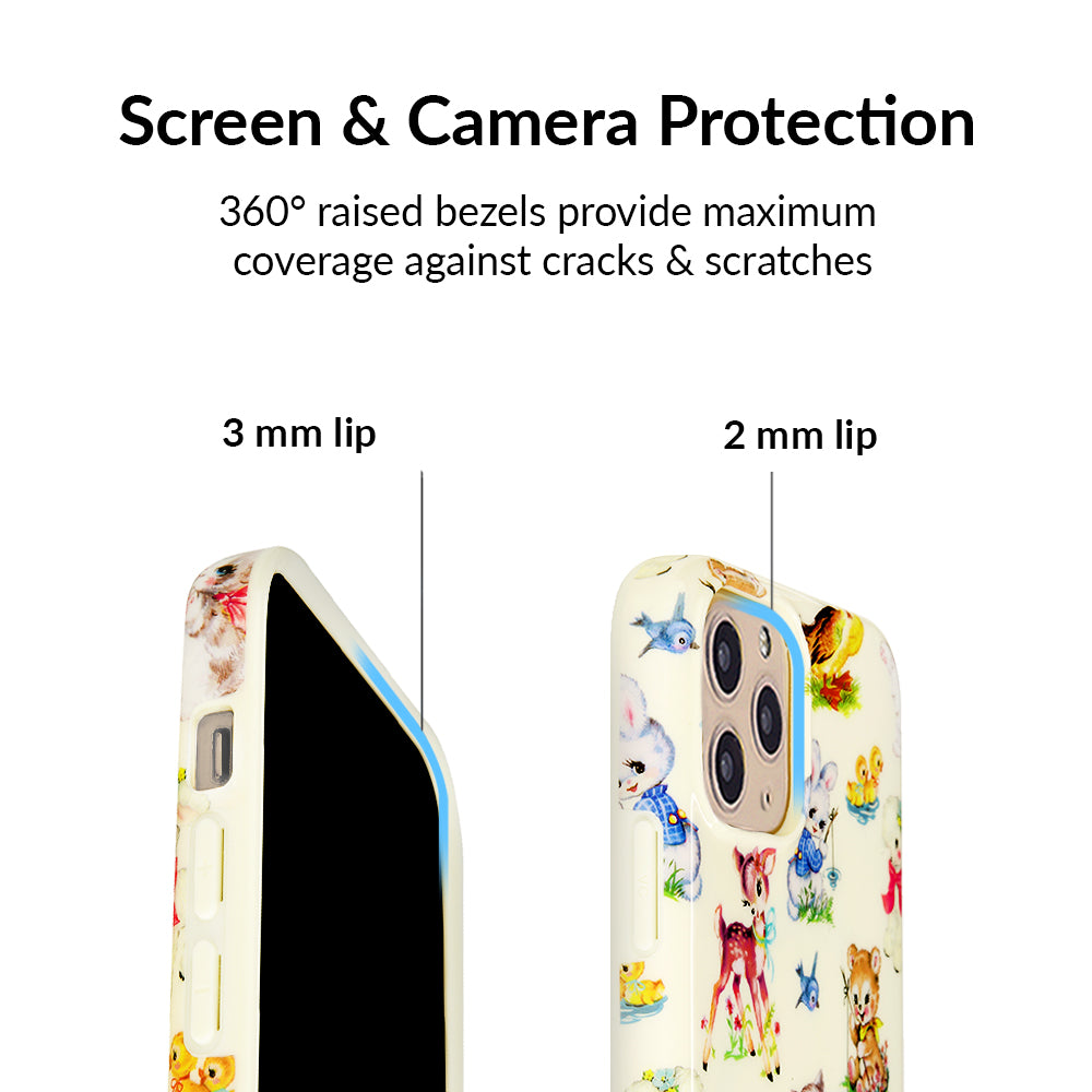 Cute Baby Animals iPhone Case - Durable Protective Cover for iPhone 12/13/14/15 Pro Max - Perfect Gift for Animal Lovers & Kids (Home, School, Travel)