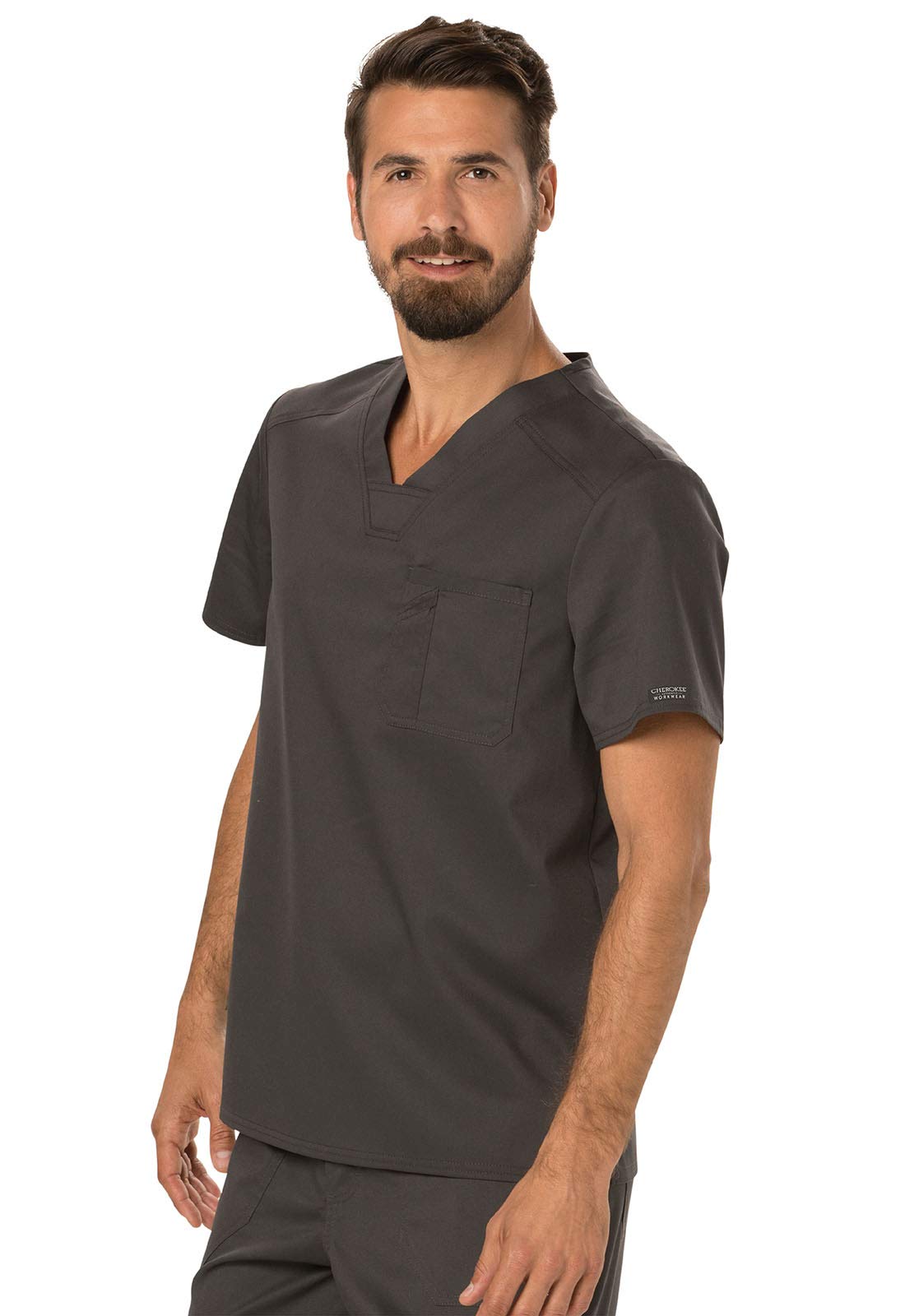 Cherokee Men's Scrubs Top - Comfortable Workwear with Tuckable V-Neck Design WW690 | Perfect for Nurses, Doctors & Healthcare Professionals