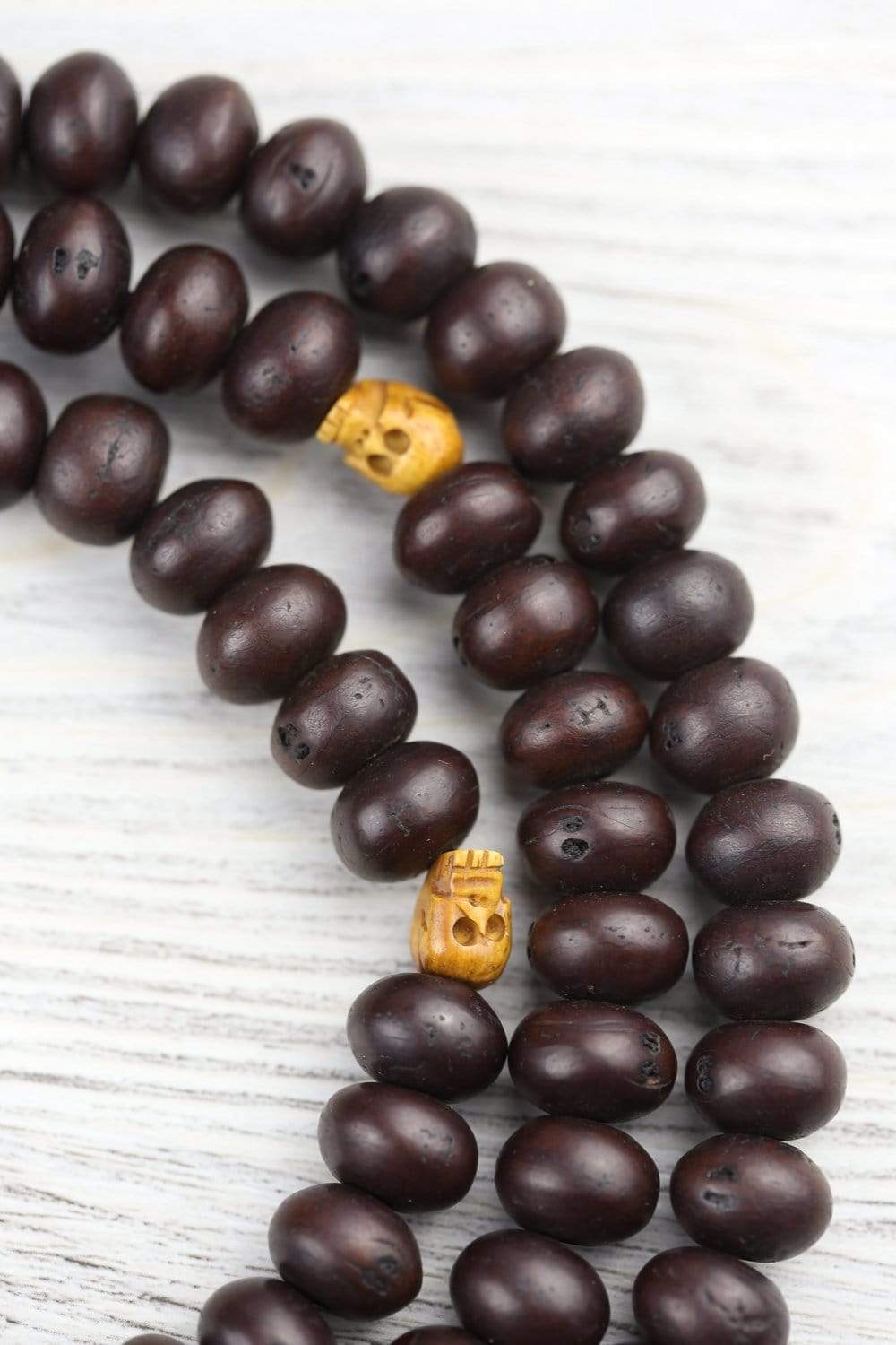 Bodhi & Skull Impermanence Mala Beads - 108 Buddhist Prayer Beads for Meditation, Yoga & Mindfulness - Handmade Spiritual Jewelry for Men & Women - Perfect for Daily Practice & Stress Relief